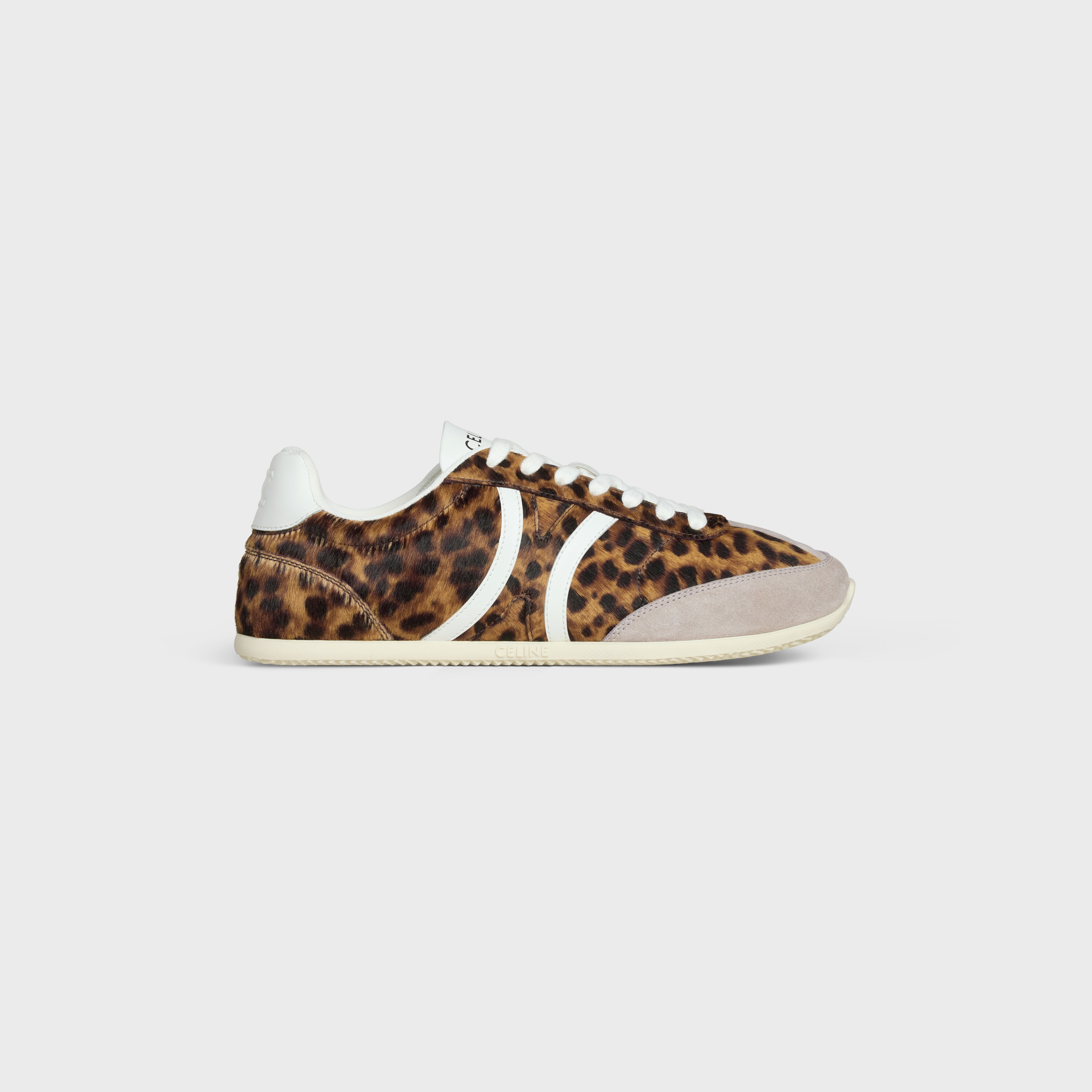 CELINE JOGGER LOW LACE-UP SNEAKER IN Leopard printed hairy calfskin and calfskin - 1
