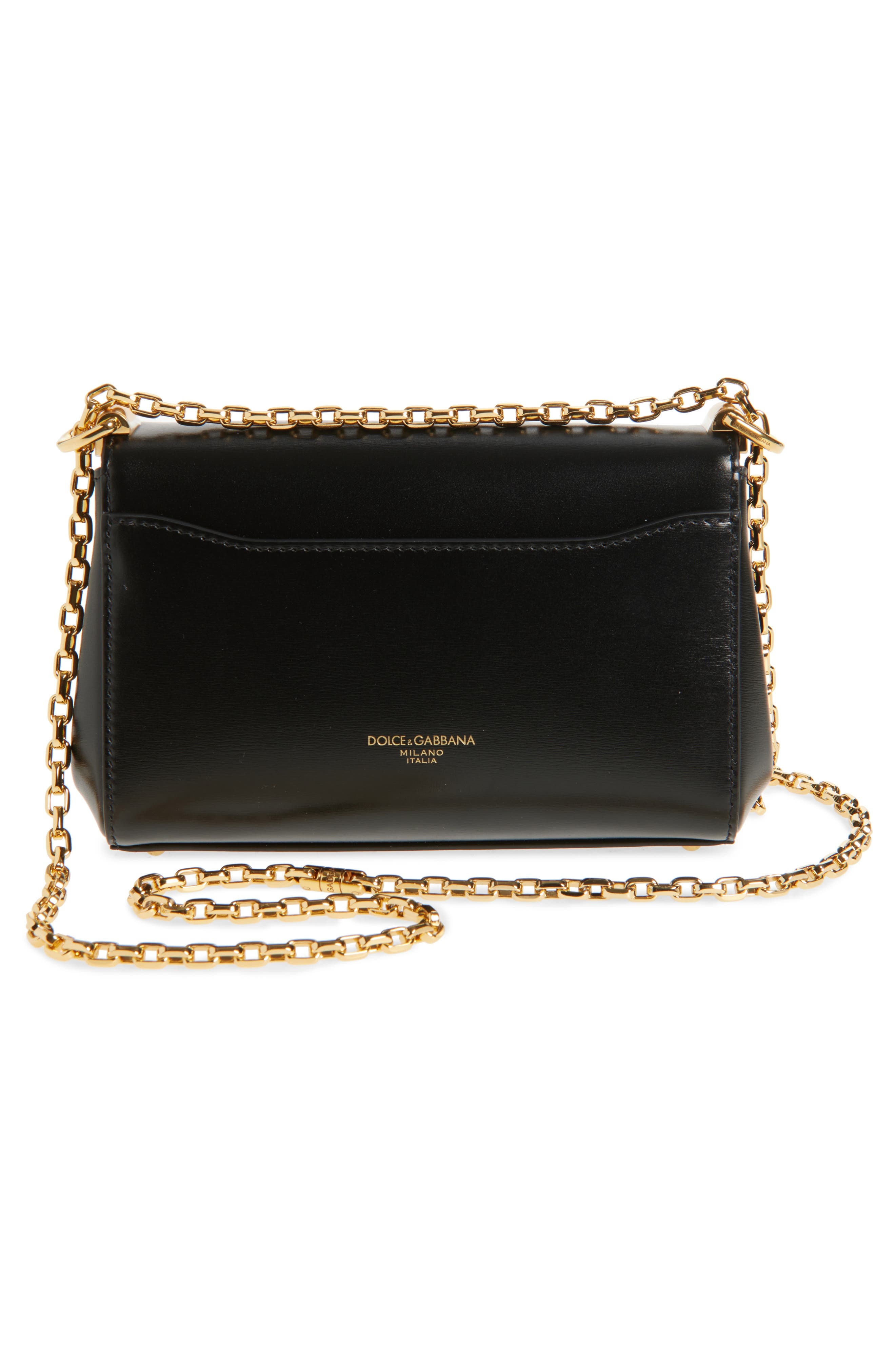 Dolce&Gabbana Marlene Chain Strap Shoulder Bag in Nero at Nordstrom - 3