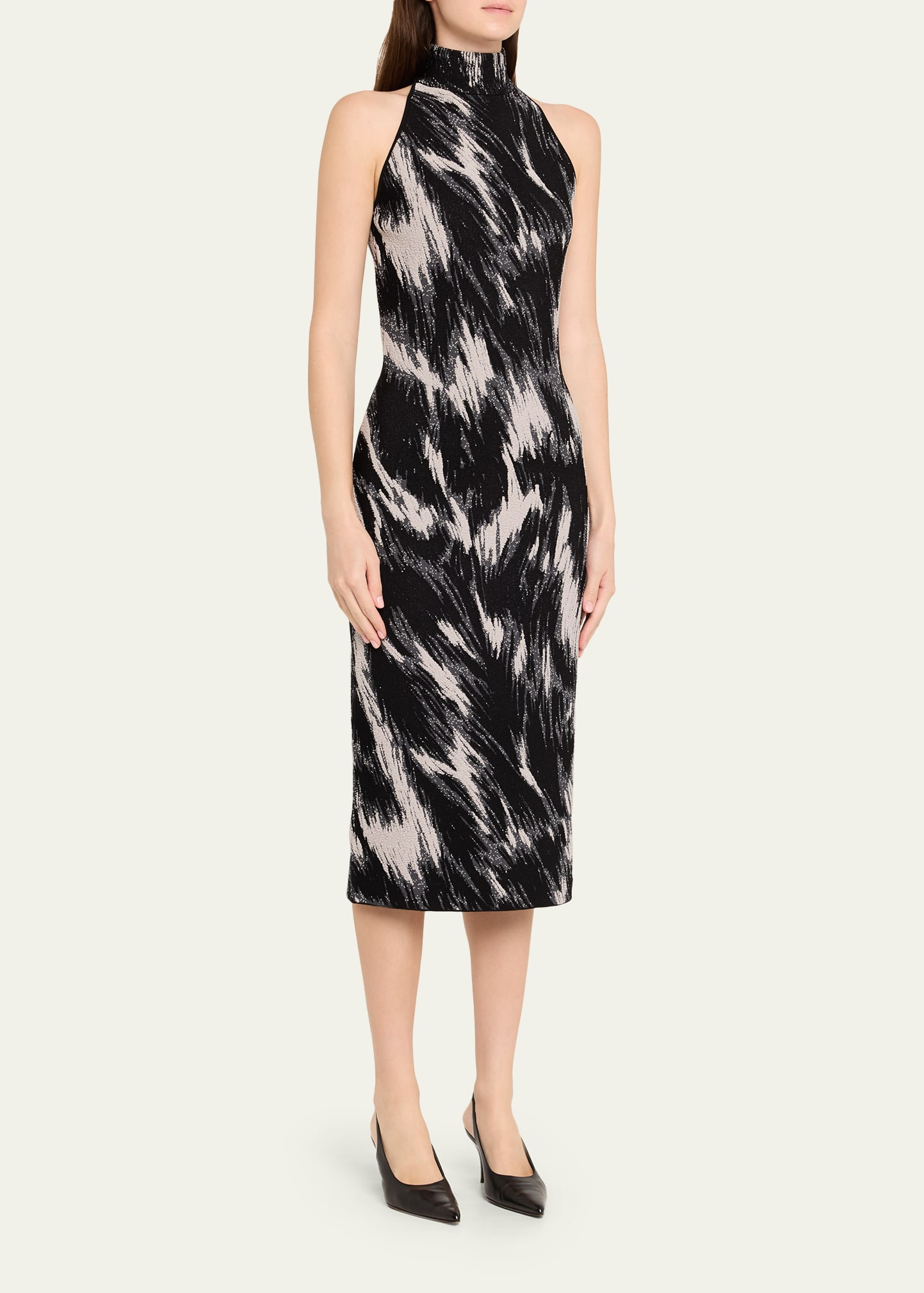 Sleeveless Mock-Neck Midi Dress - 4