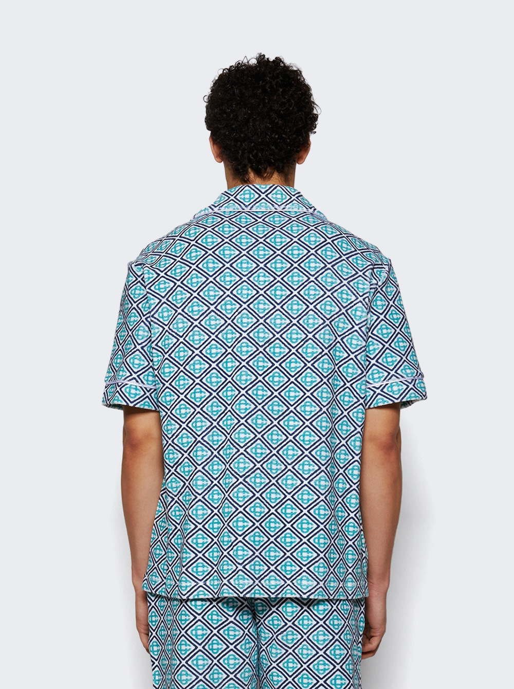 Monogram Towelling Shirt Blue - 4