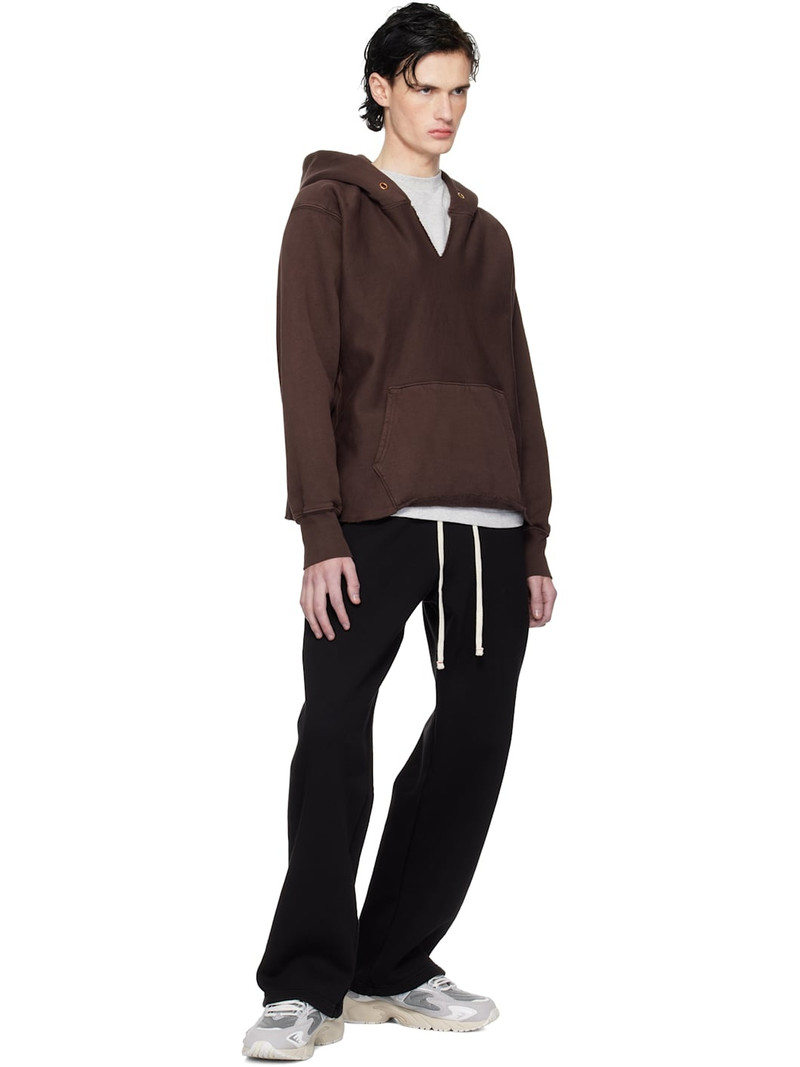 LES TIEN Black Heavyweight Classic Sweatpants outlook
