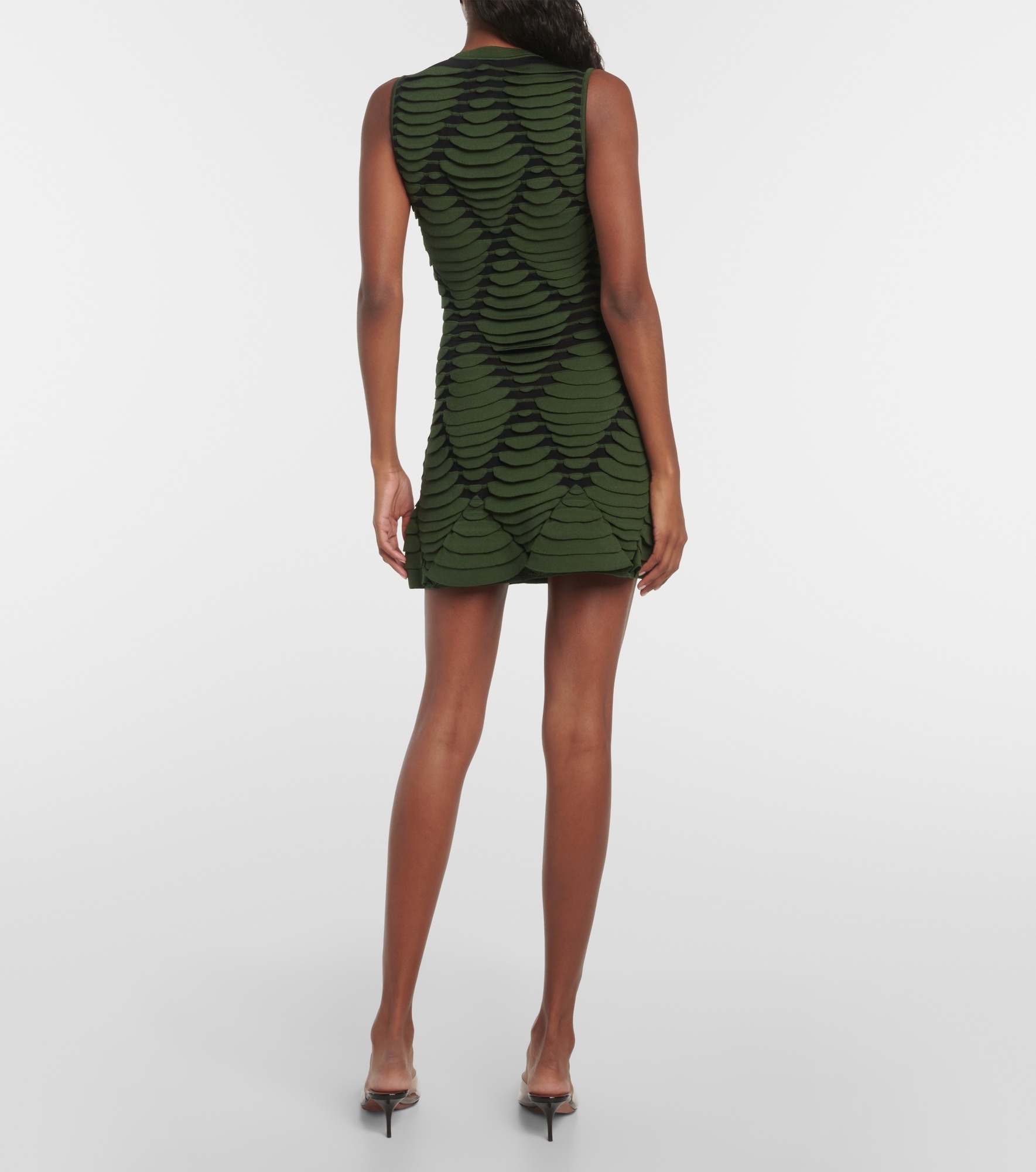 Snake-effect knit minidress - 3