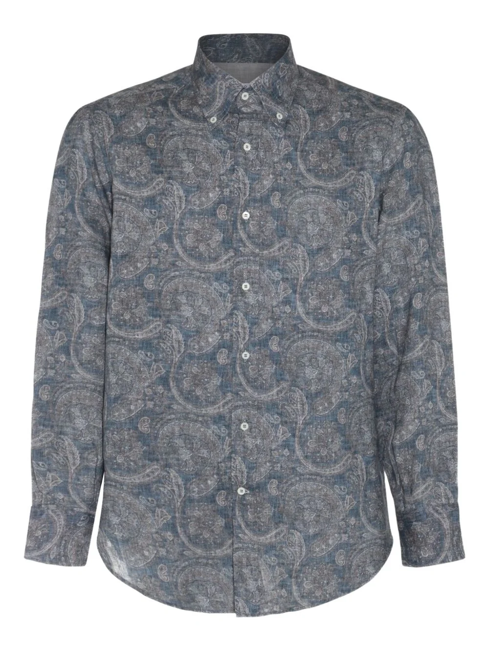 paisley-pattern linen shirt - 1