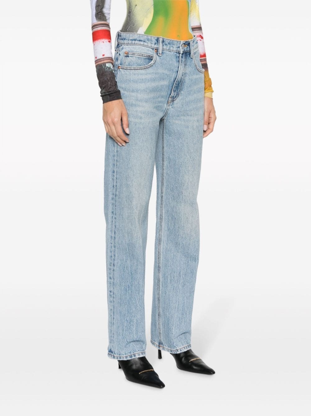 mid-rise straight-leg jeans - 3