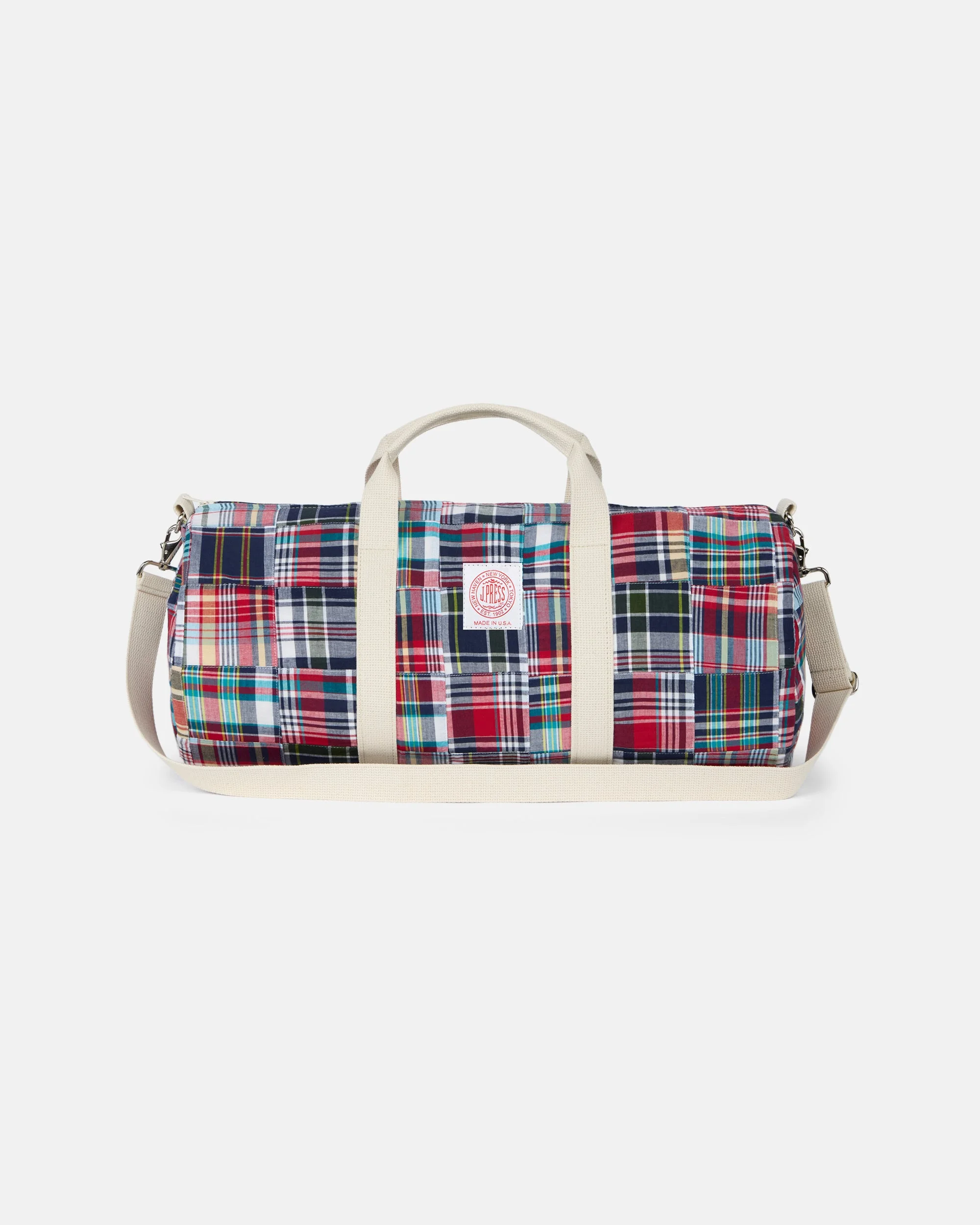 MADE-IN-USA PATCH MADRAS DUFFEL BAG - 1