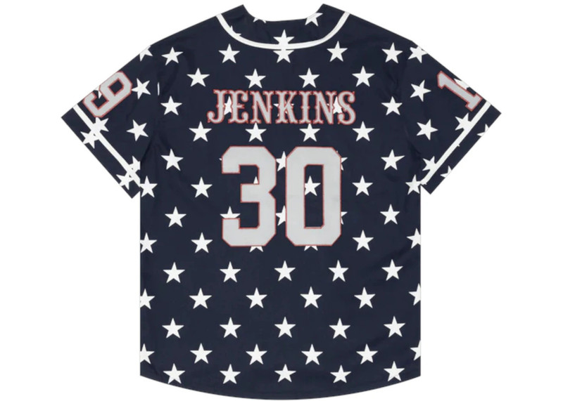 DENIM TEARS Denim Tears Jenkins Baseball Jersey Black outlook