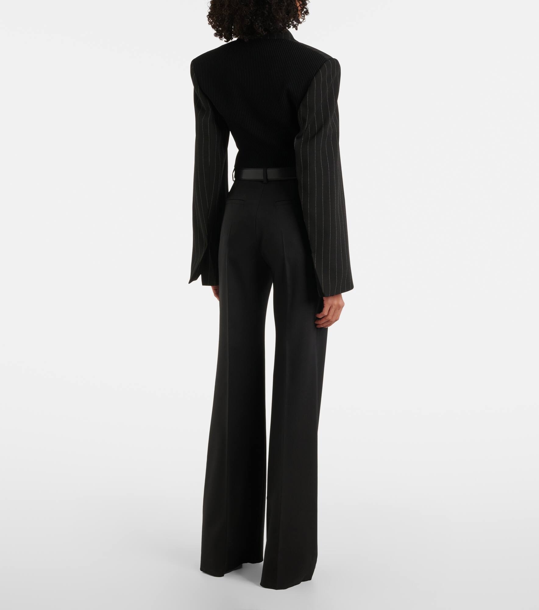 Utopia pinstripe cropped blazer - 3