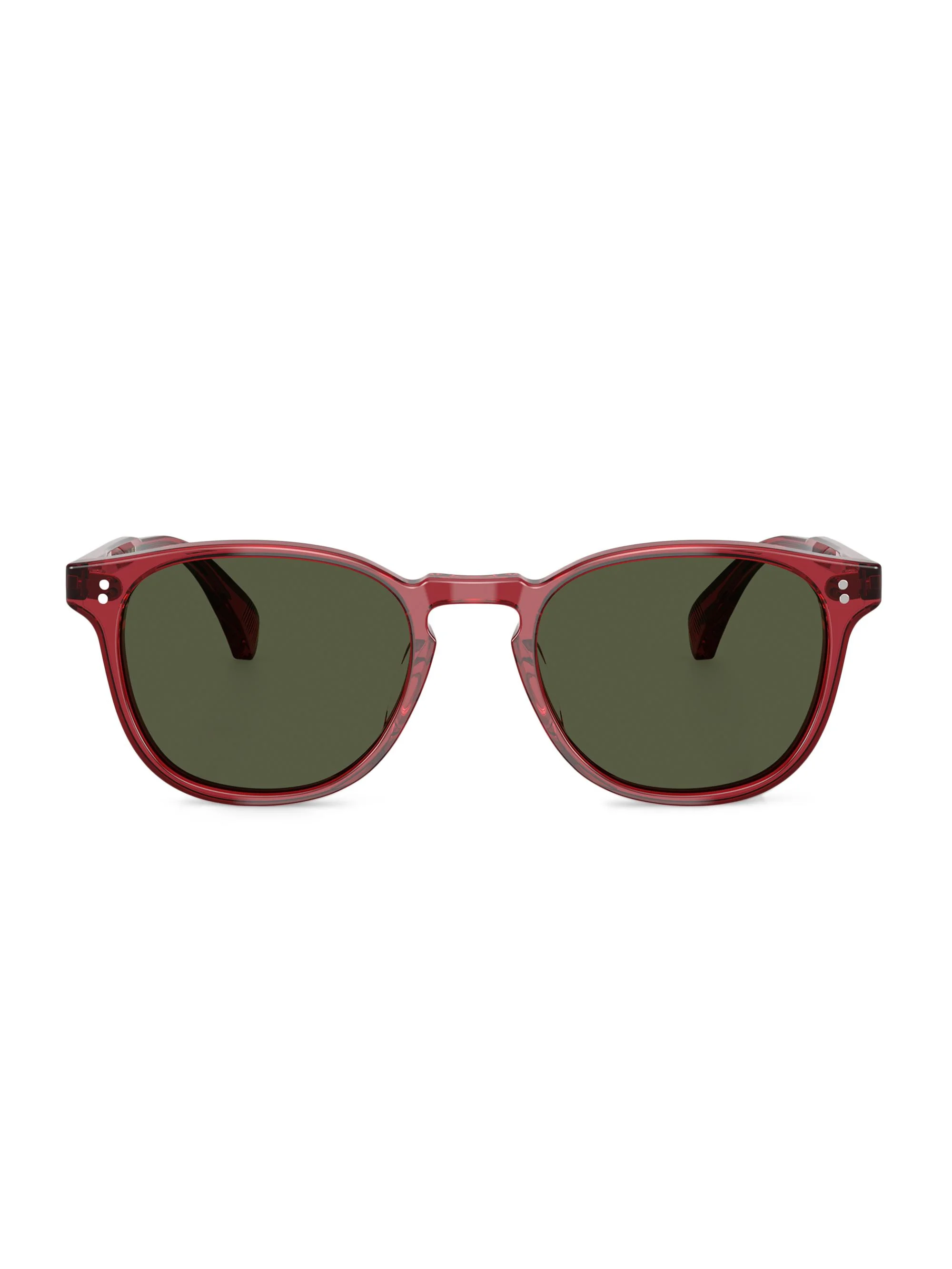 Women's 51MM Round Sunglasses - Grey Transparent Orange - 1