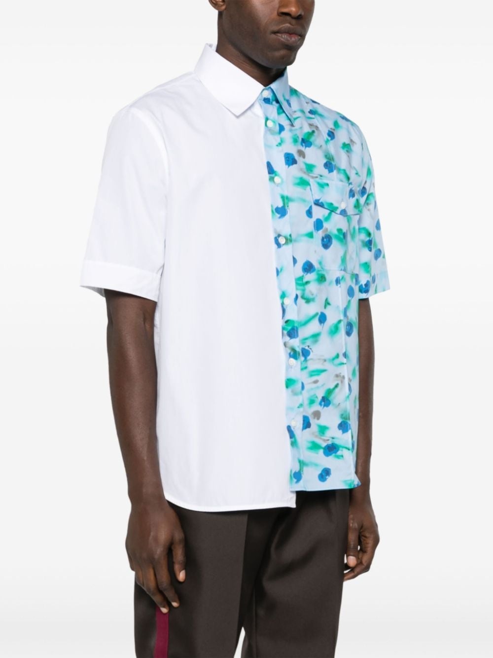 floral-print cotton shirt - 3