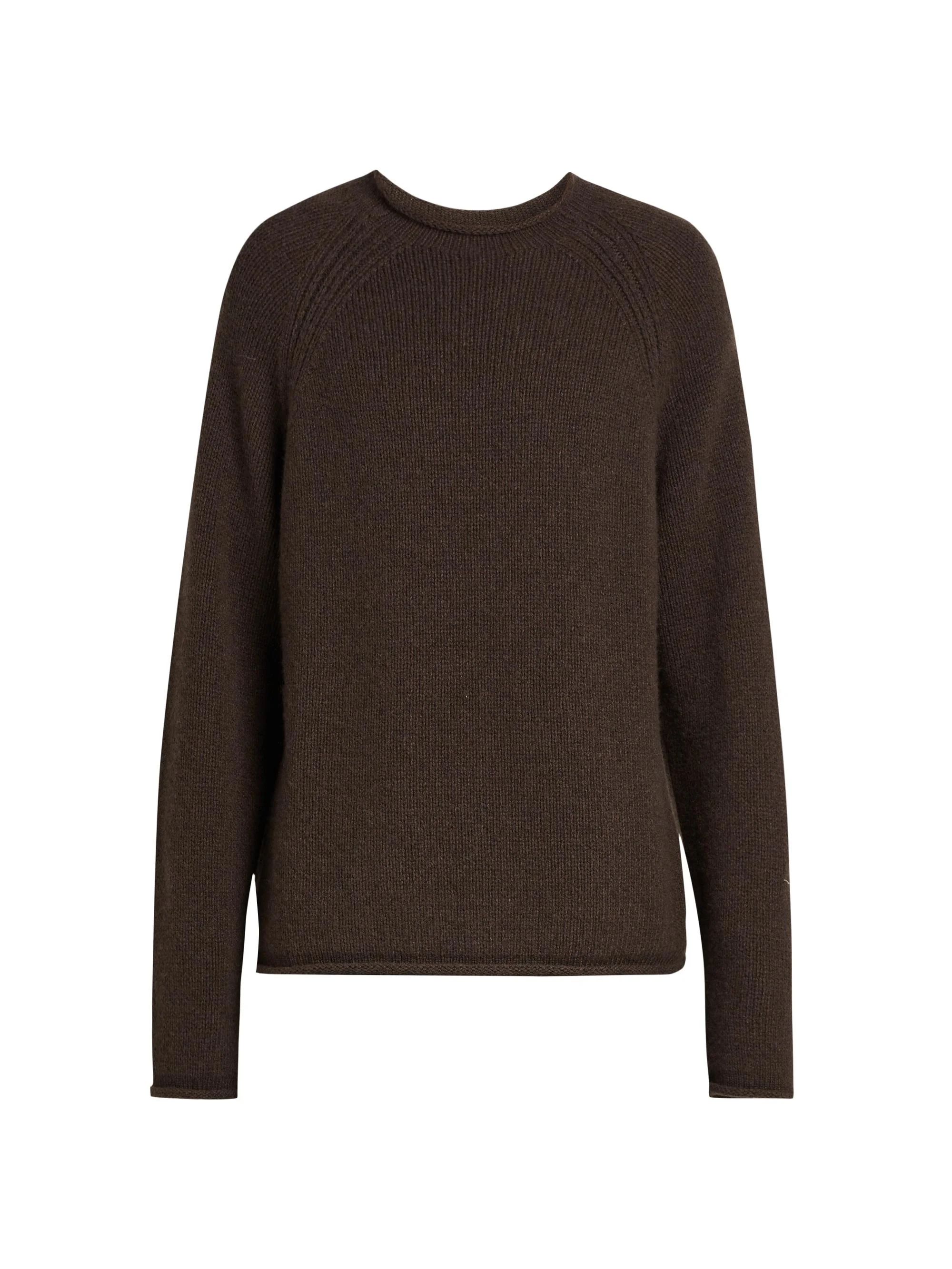 Men's Cashmere Raglan Knit Sweater - Dark Carrubo - 1