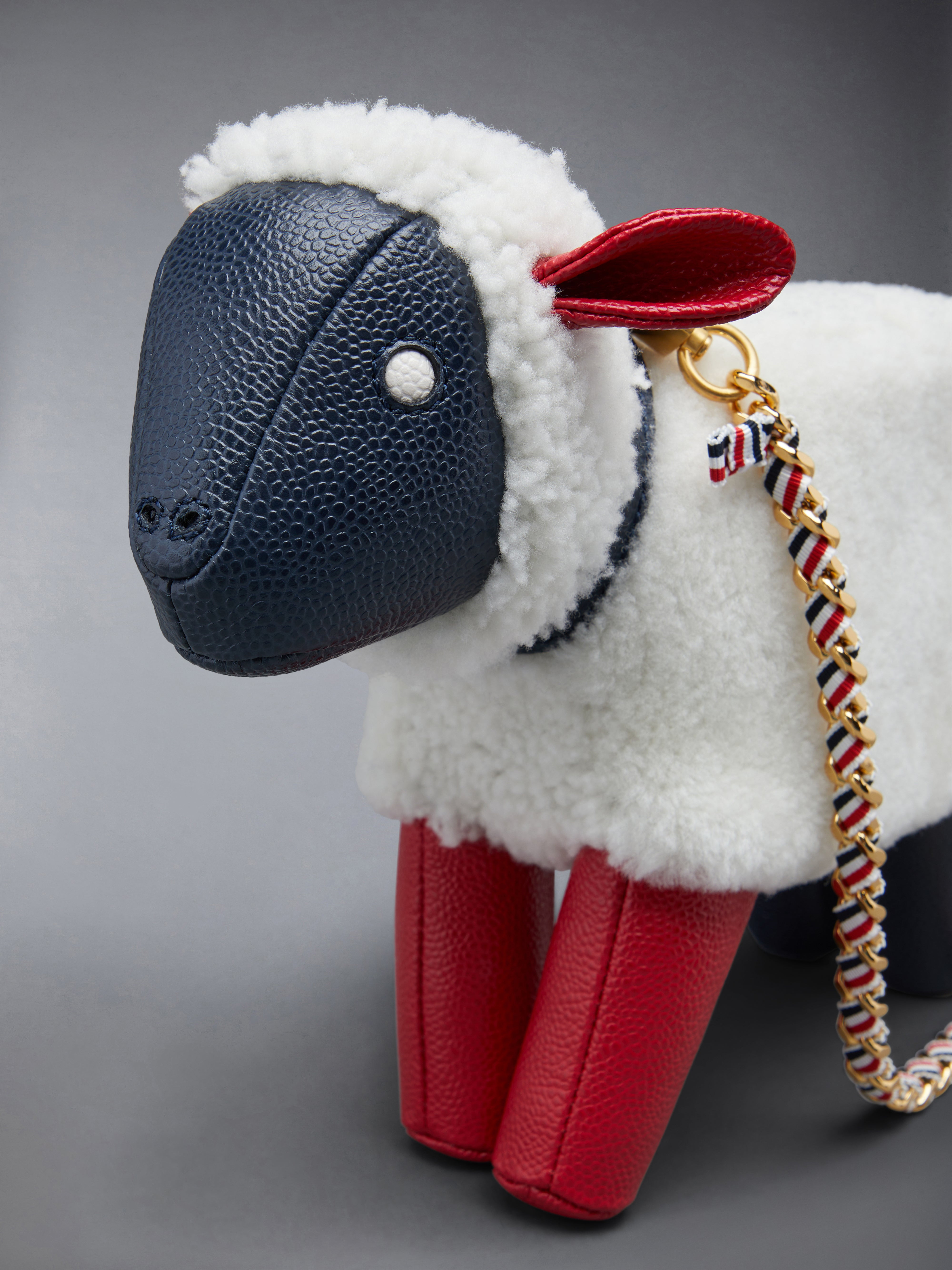 Small Shearling Wool Sheep Bag - 6