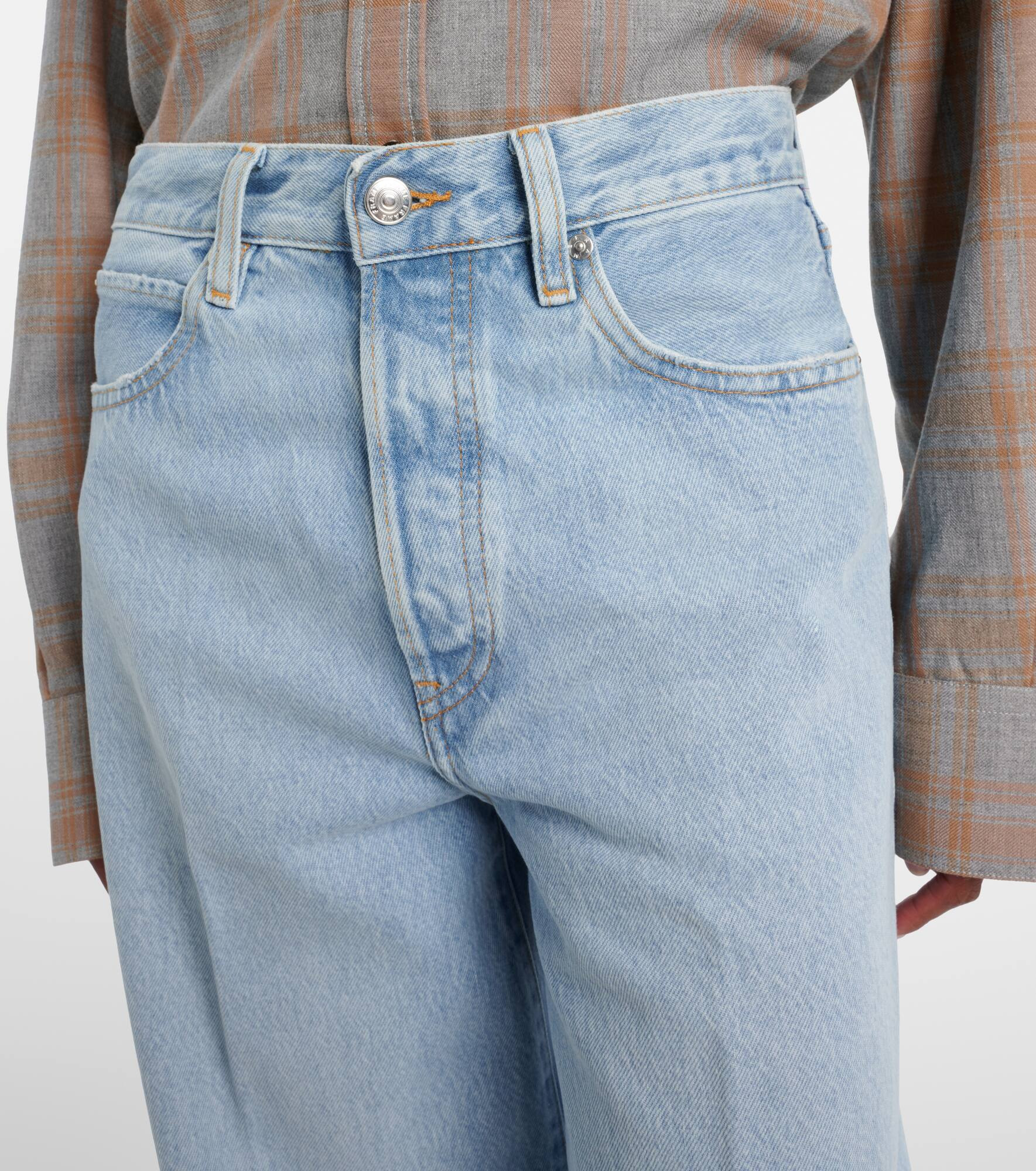 Collegiate wide-leg jeans - 4