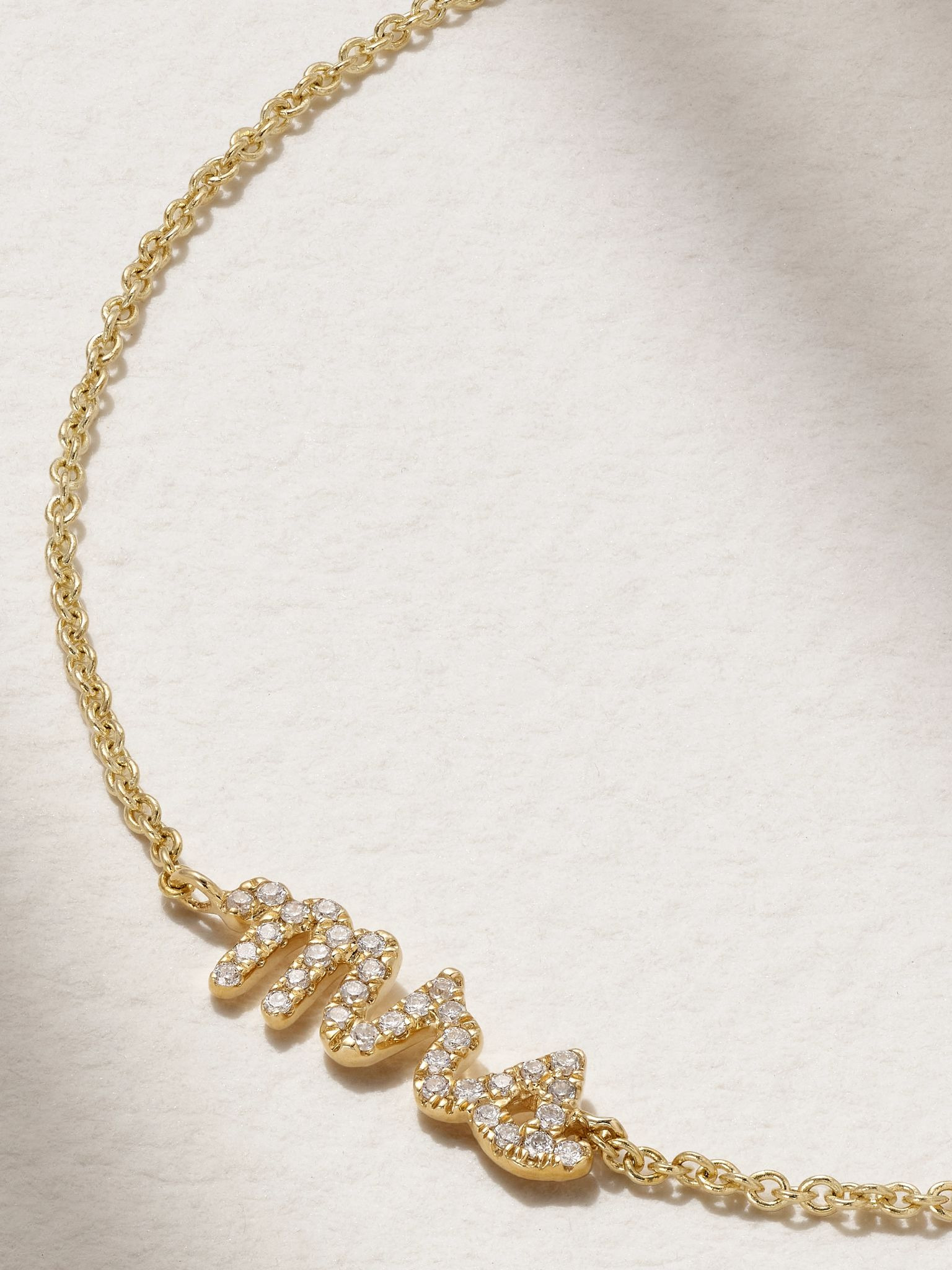 Mrs 14-karat gold diamond bracelet Gold - 4