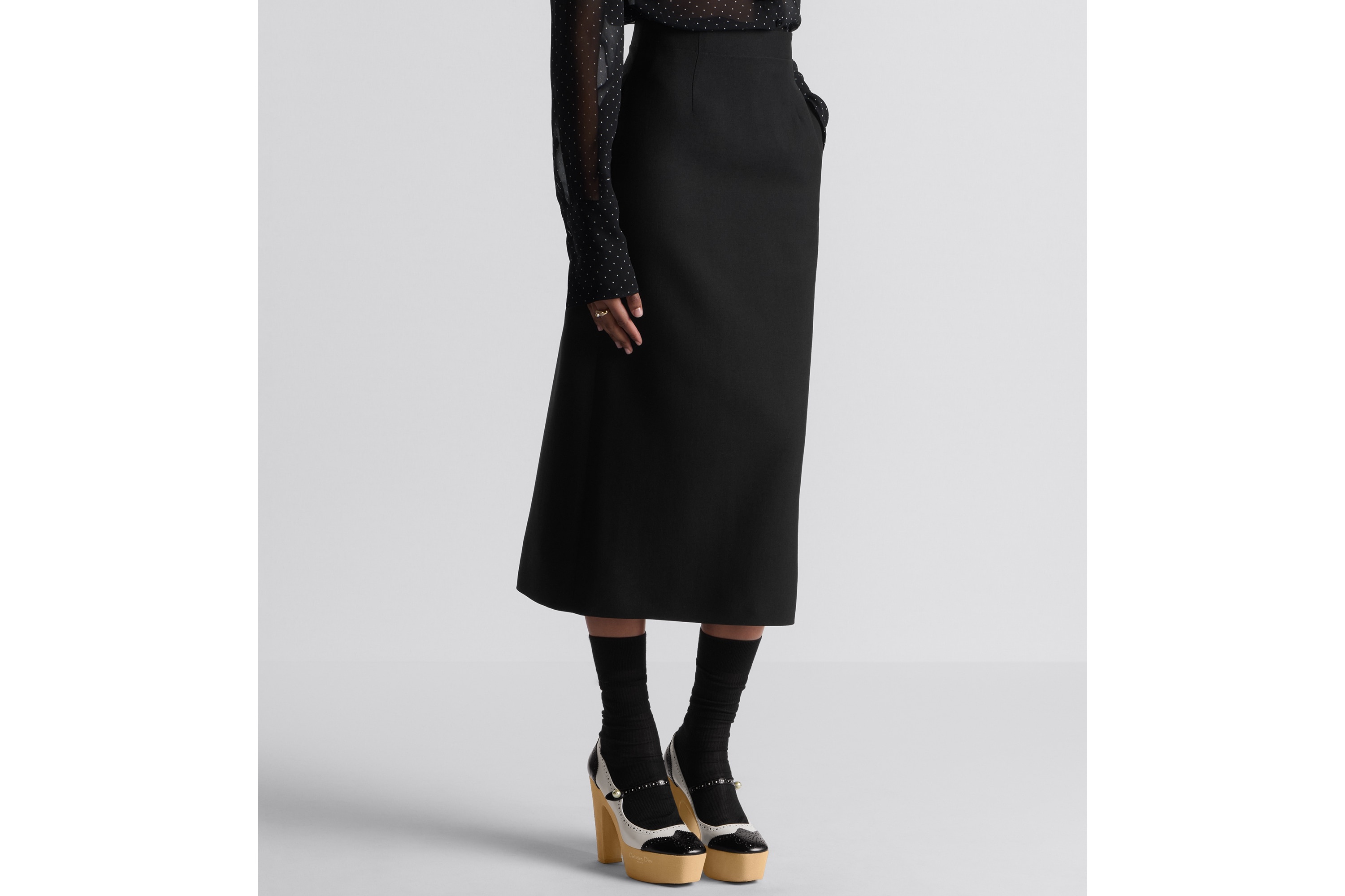Straight-Cut Mid-Length Skirt - 4
