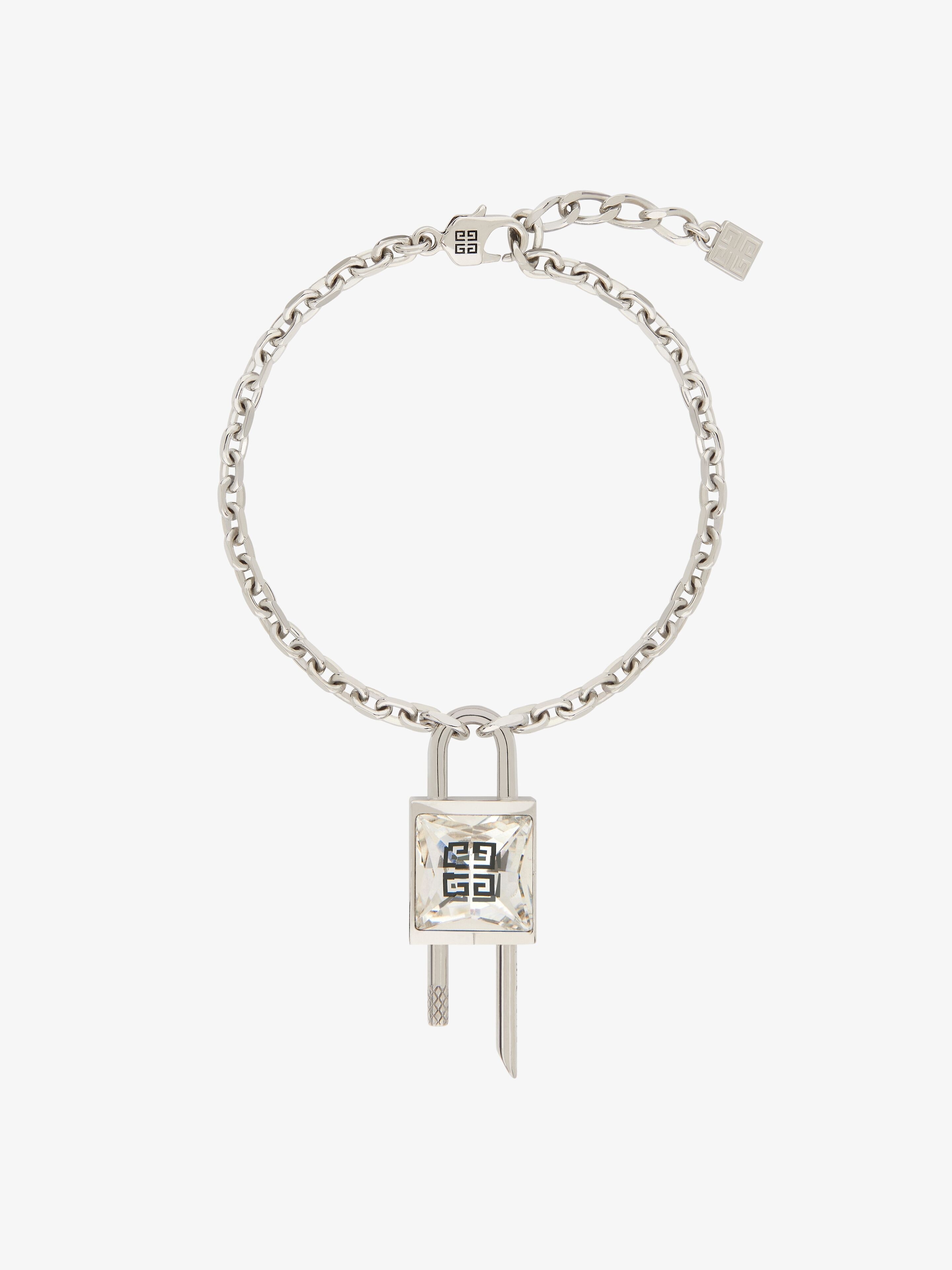 MINI LOCK BRACELET IN METAL WITH CRYSTAL - 1