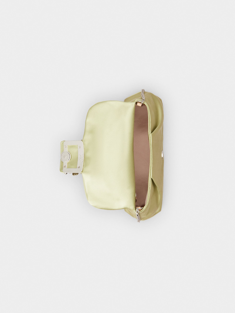 RV Bouquet Strass Buckle Drape Mini Bag in Satin 5