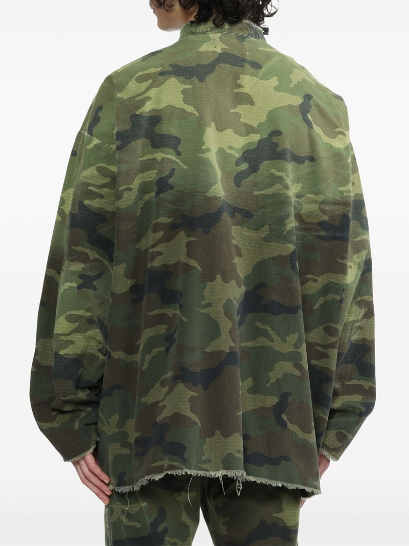 camouflage-print distressed-hem jacket 4