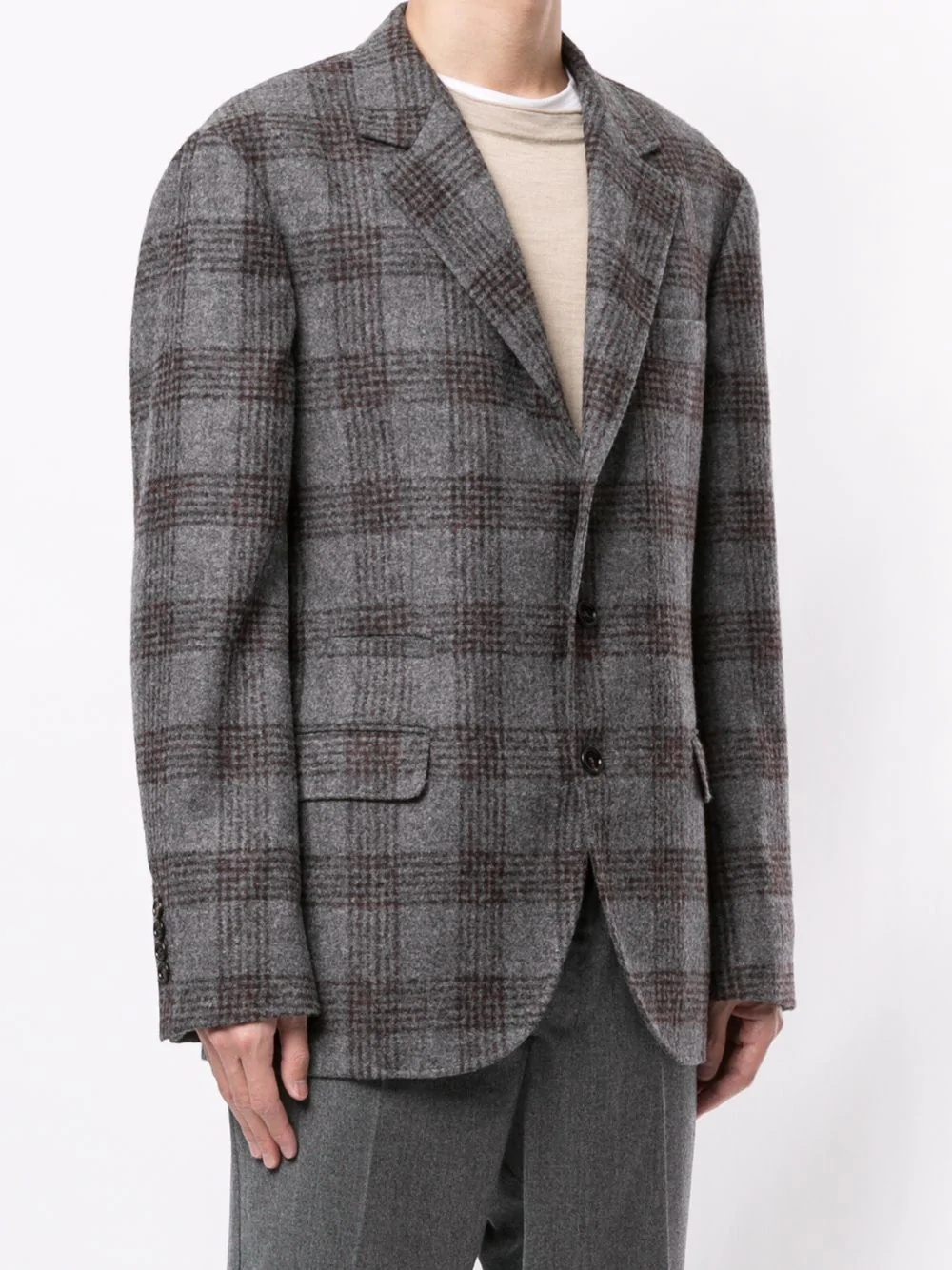 checked blazer - 3