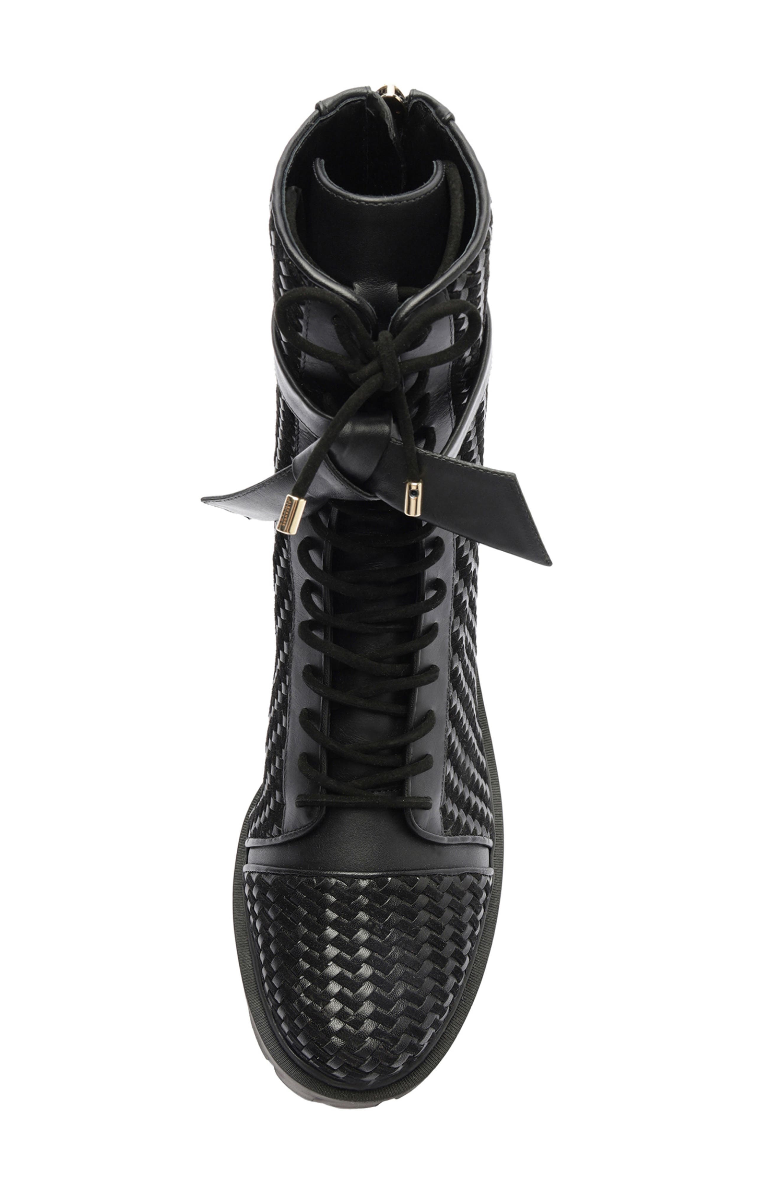Alexandre Birman Tresse Combat Boot in Black at Nordstrom - 5