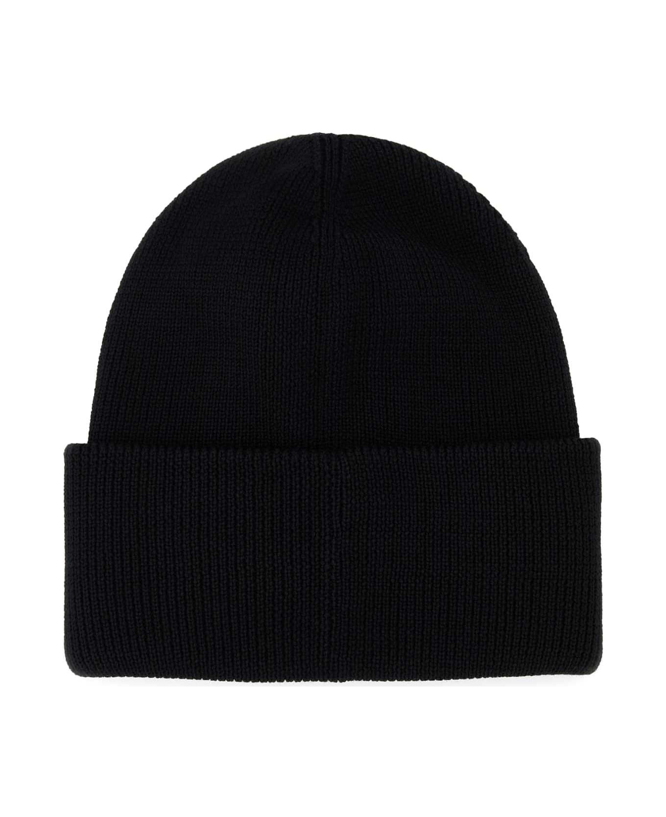 Black Wool Arctic Beanie Hat - 2