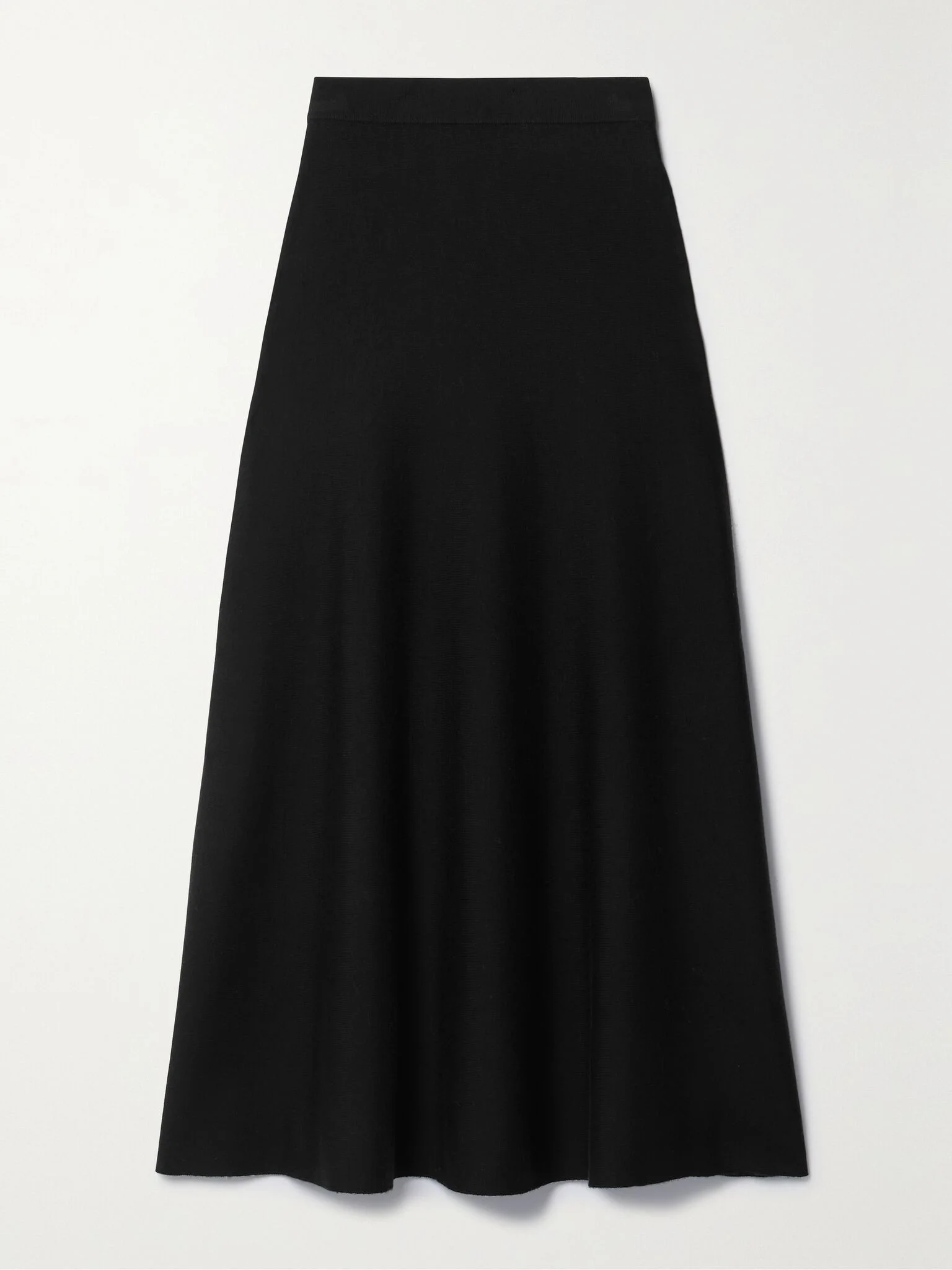 Freddie wool, cashmere and silk-blend midi skirt Black - 1