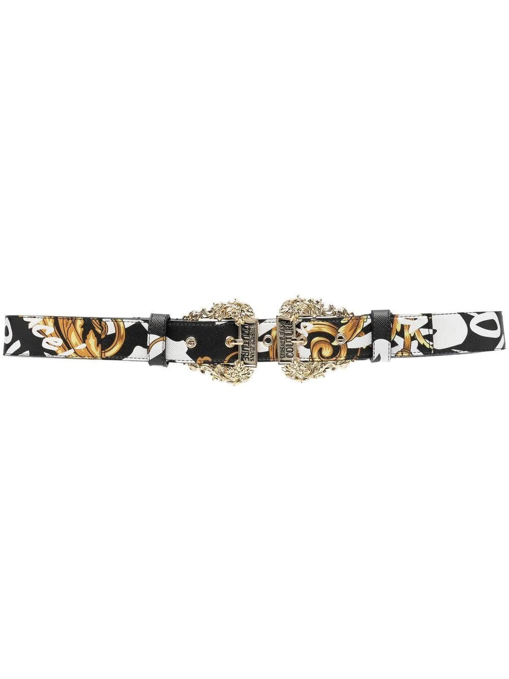 baroque-print logo belt - 1