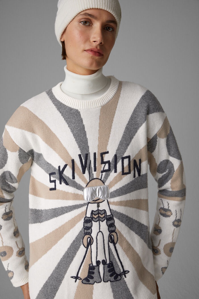 Weya Pullover in Beige/Gray - 4
