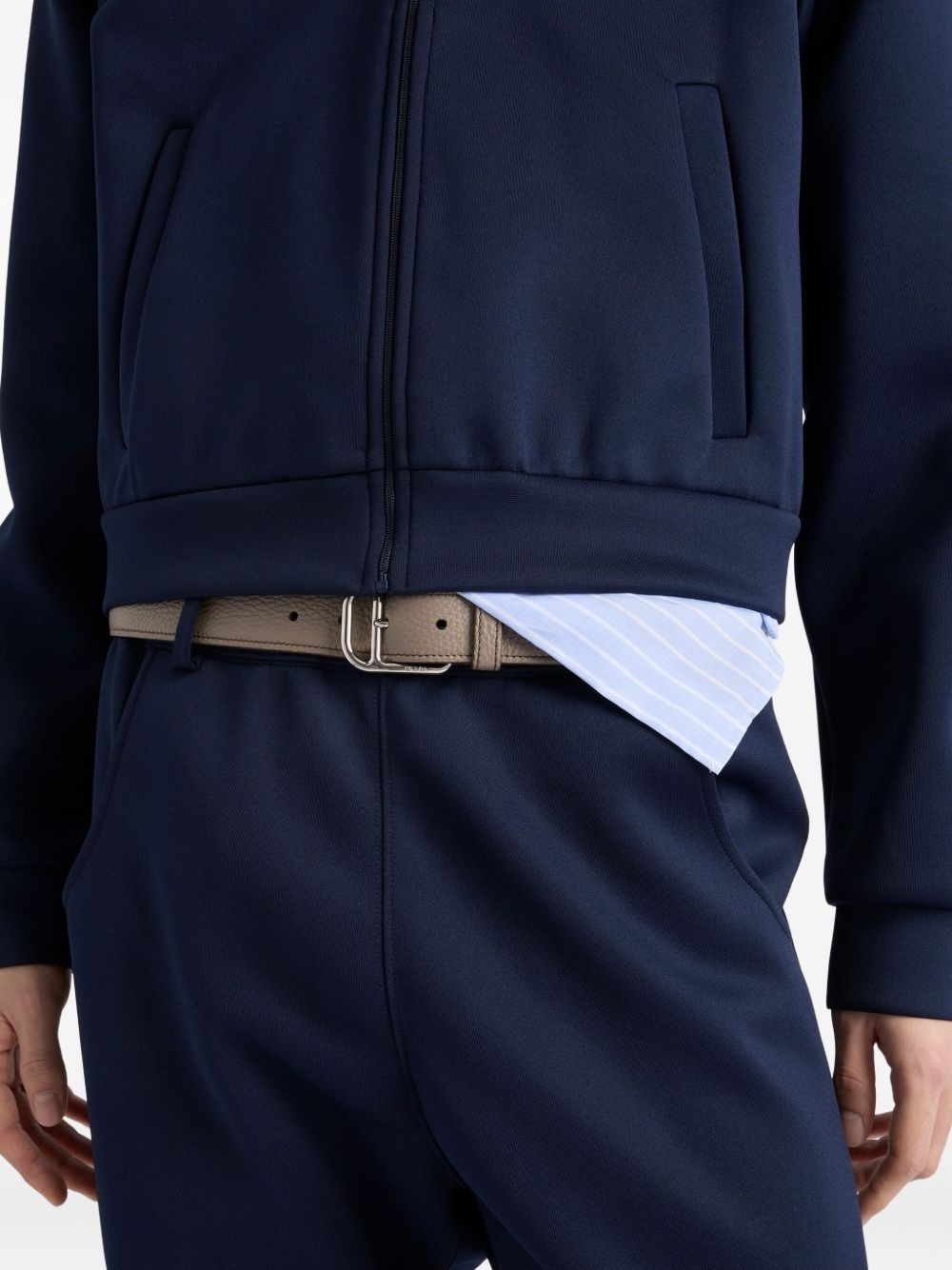 pebbled-leather belt - 3
