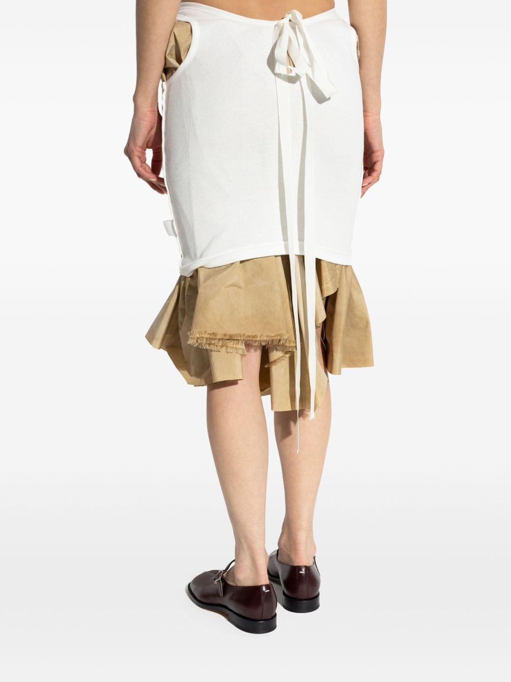 layered knee-length skirt - 4