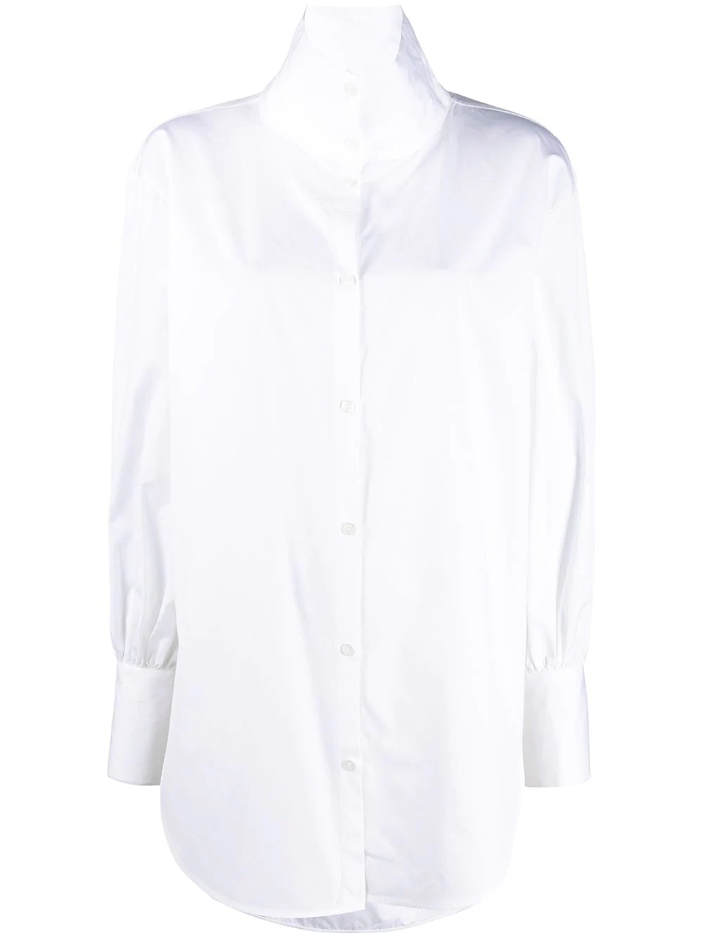 oversized high neck buttoned shirt - 1