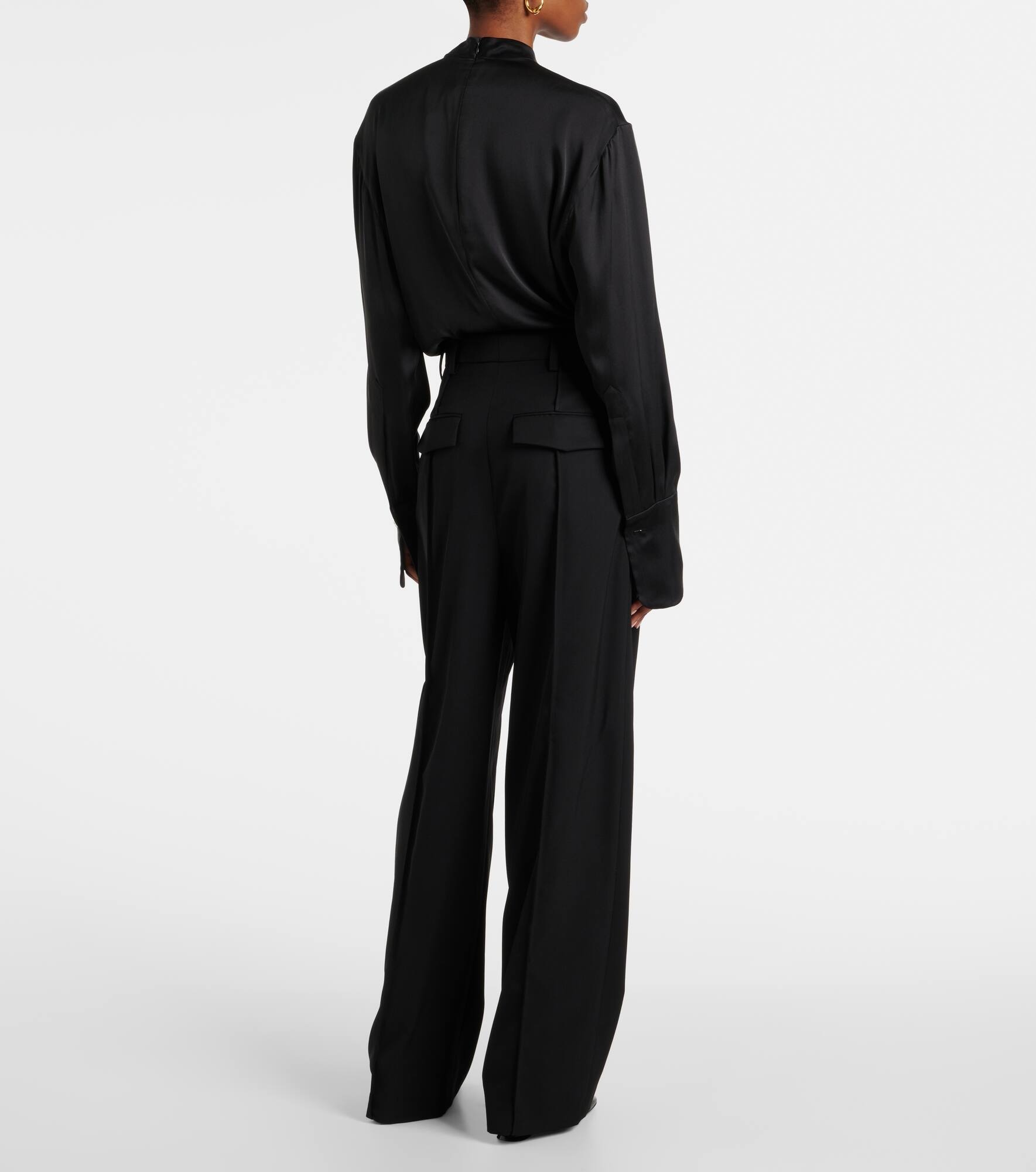 x RHW Web wool wide-leg pants - 3