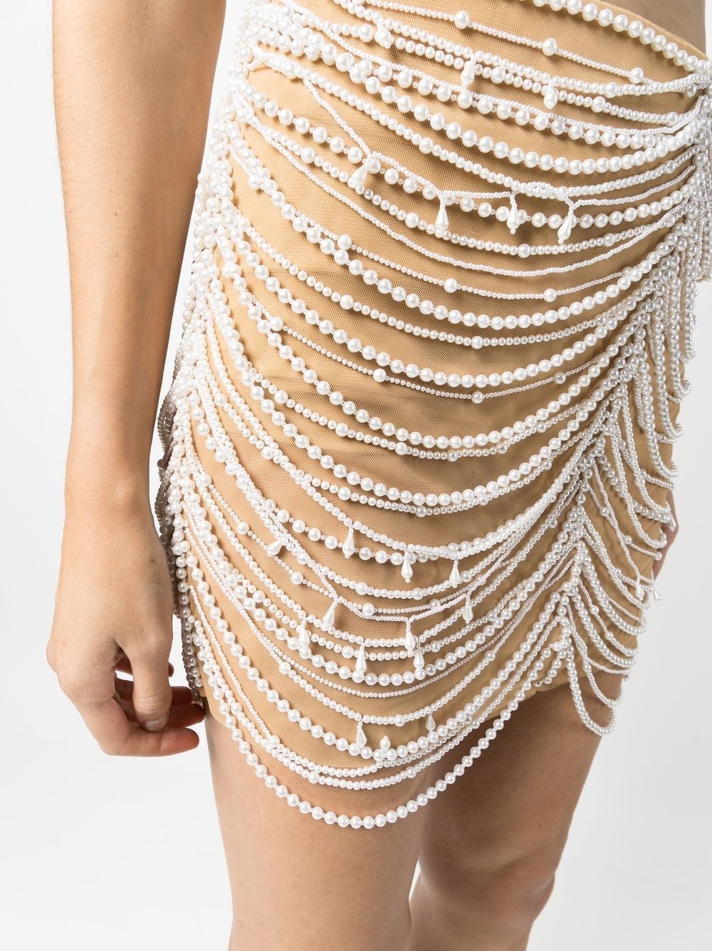 pearl-embellished skirt - 5