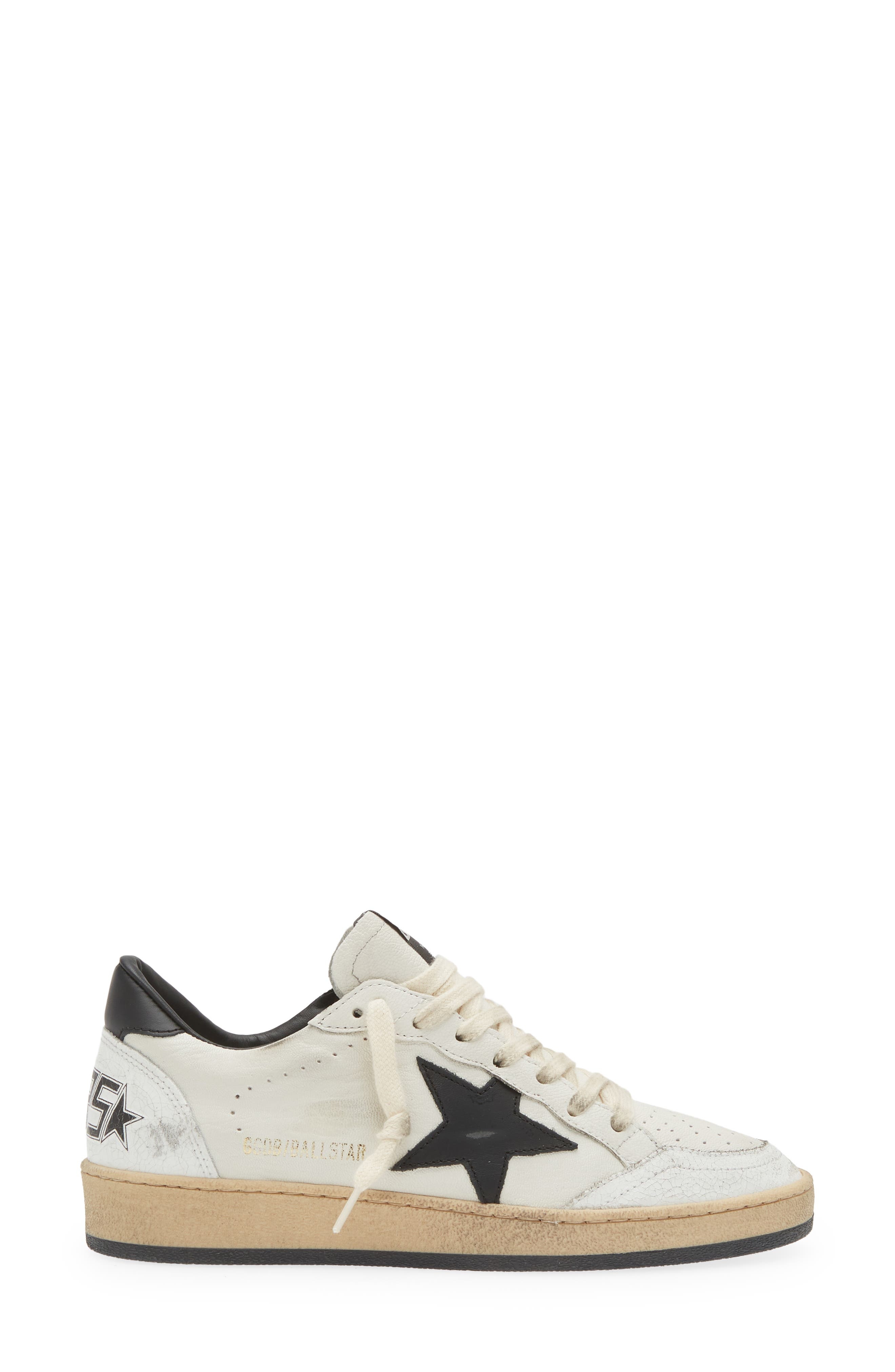 Golden Goose Ball Star Sneaker in White/Black at Nordstrom - 3