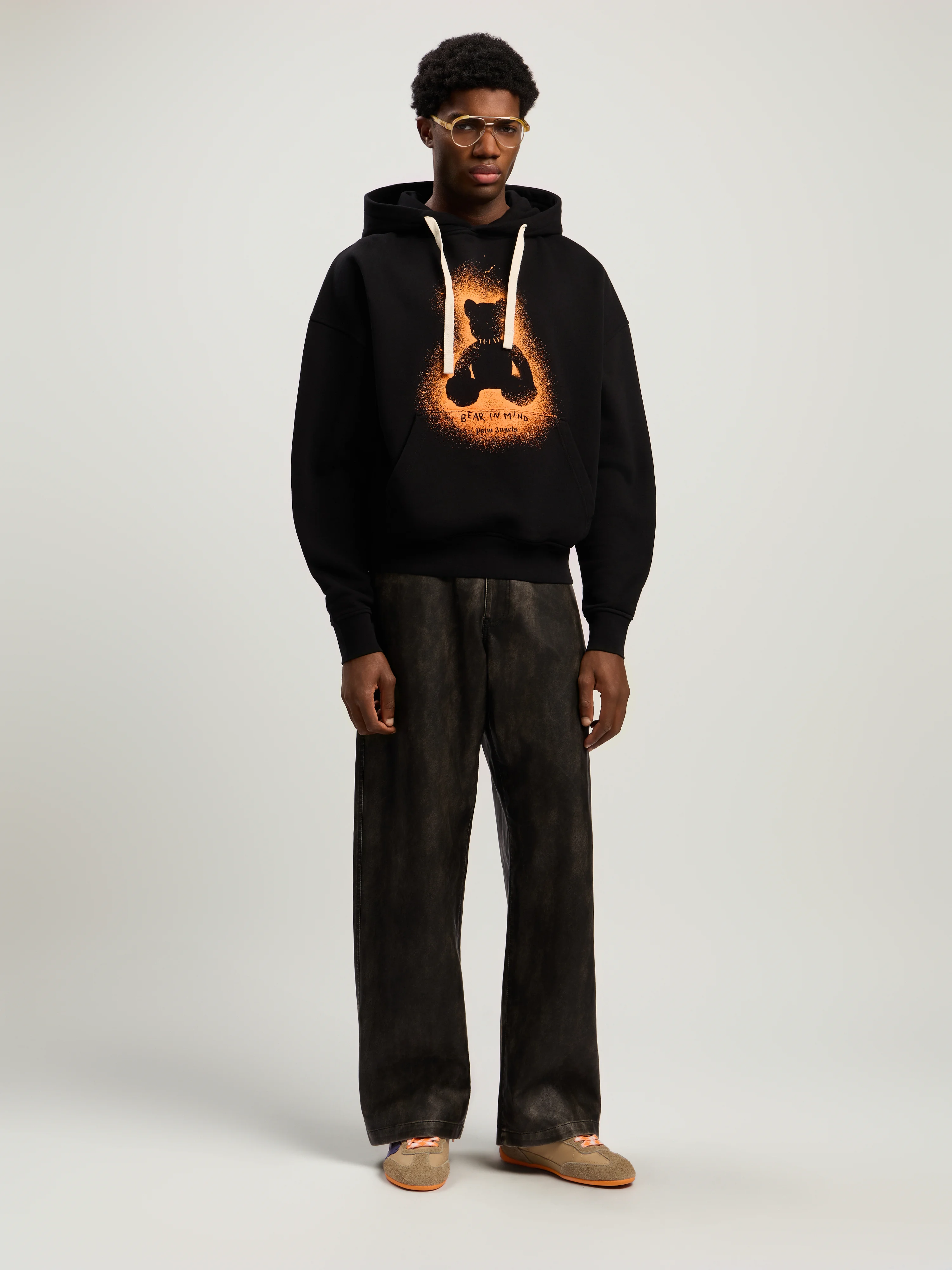 Spray Bear Loose Hoodie - 1