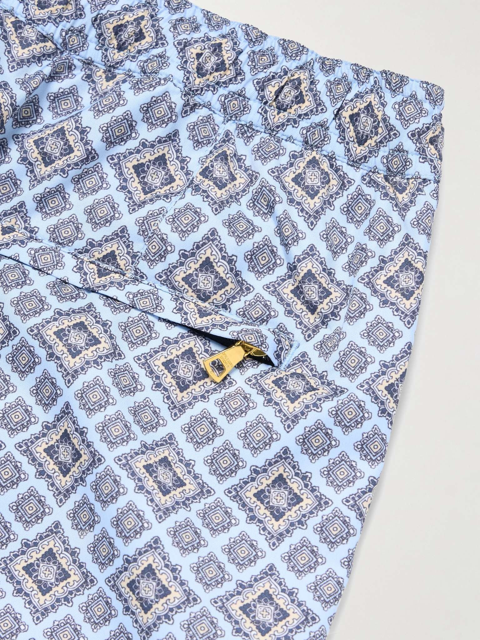 Bulldog Straight-Leg Mid-Length Printed Recycled Swim Shorts - 4