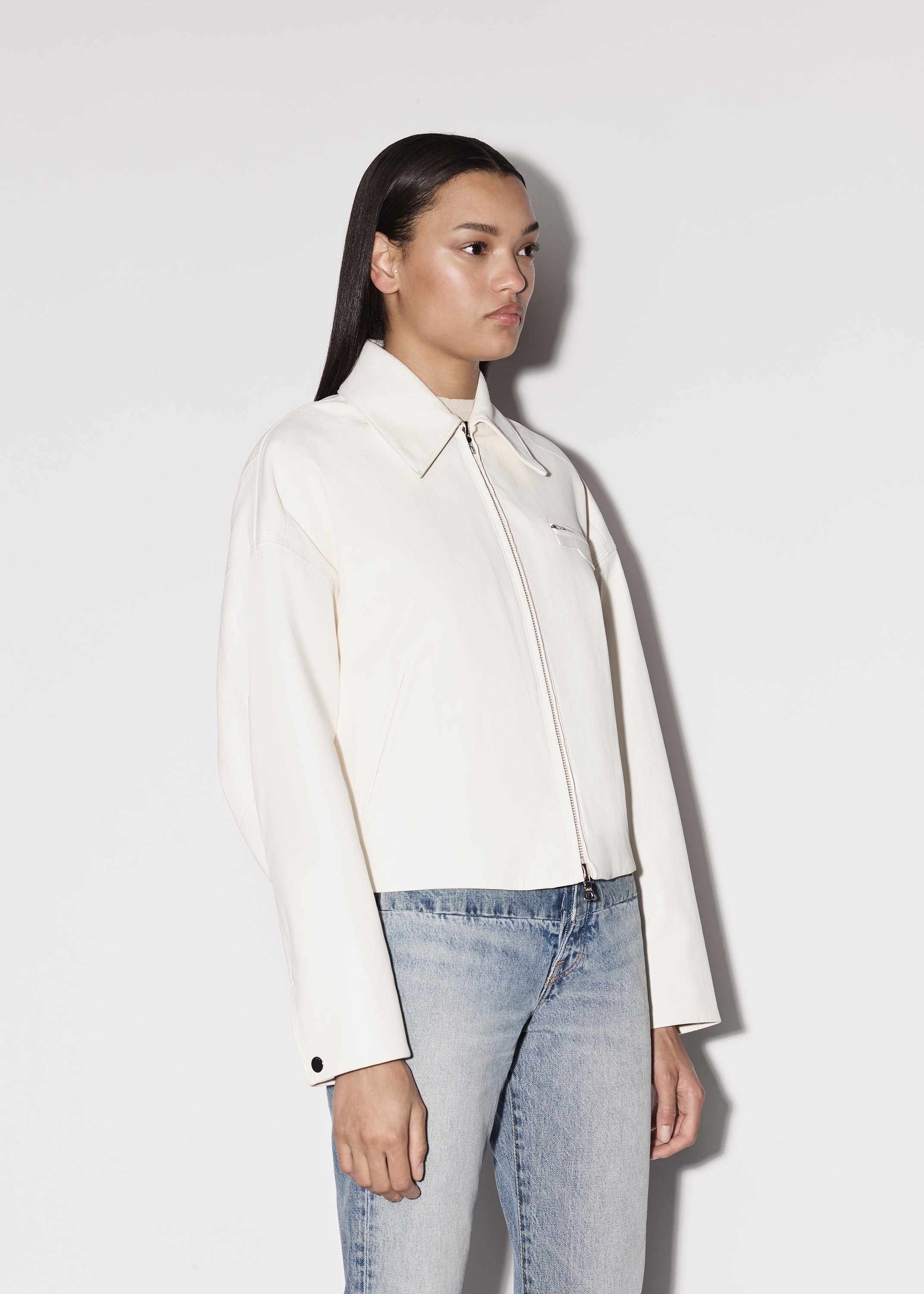 LEATHER WORKMAN ZIP JACKET - 5