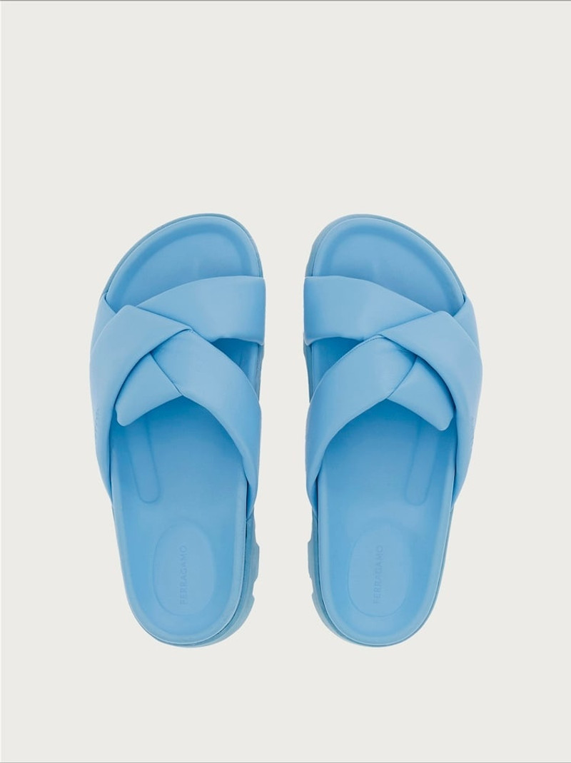 FERRAGAMO SPORTY SLIDERS WITH ORIGAMI KNOT outlook