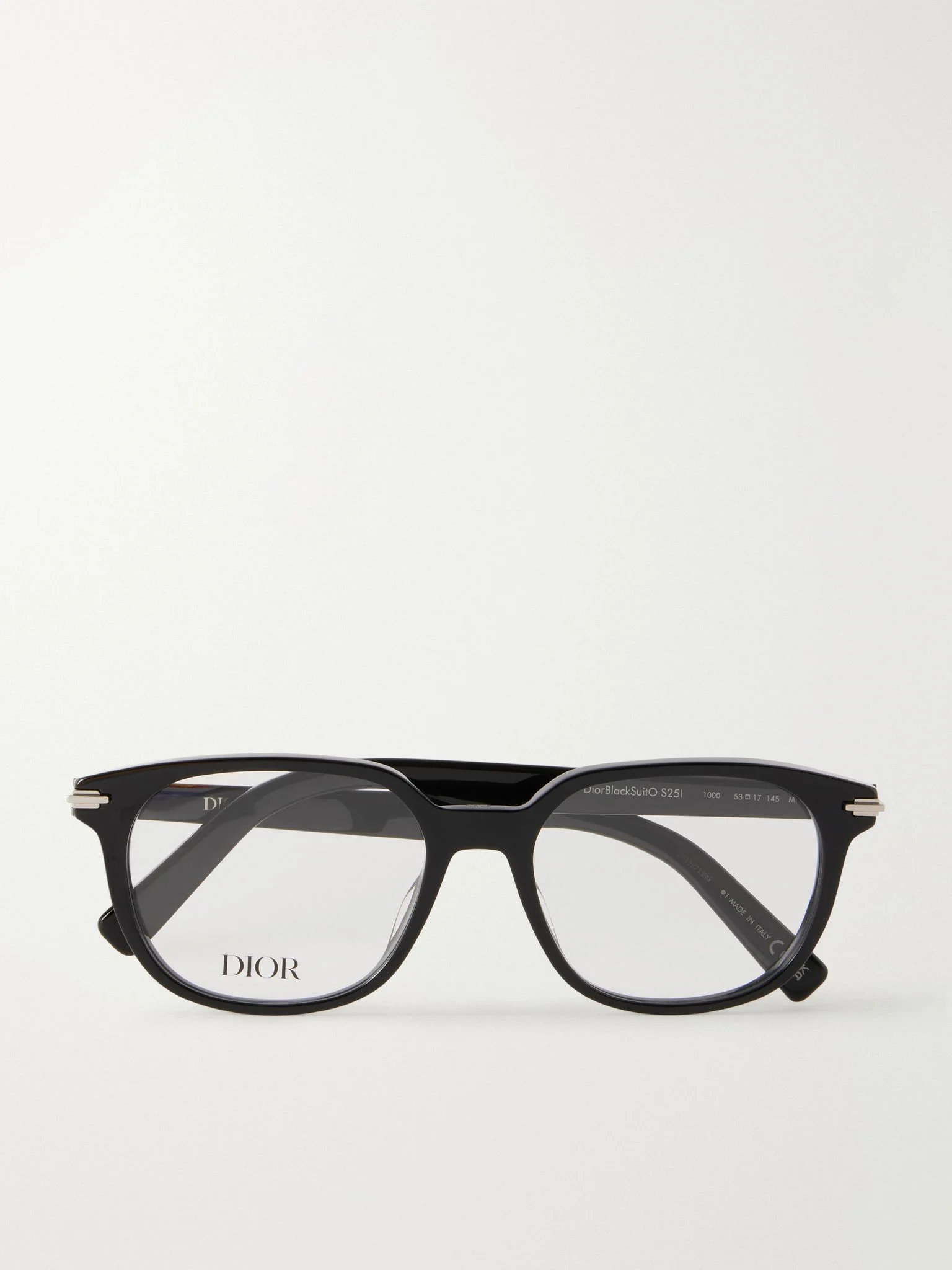 DiorBlackSuitO S25l Rectangular Acetate Glasses Black - 1