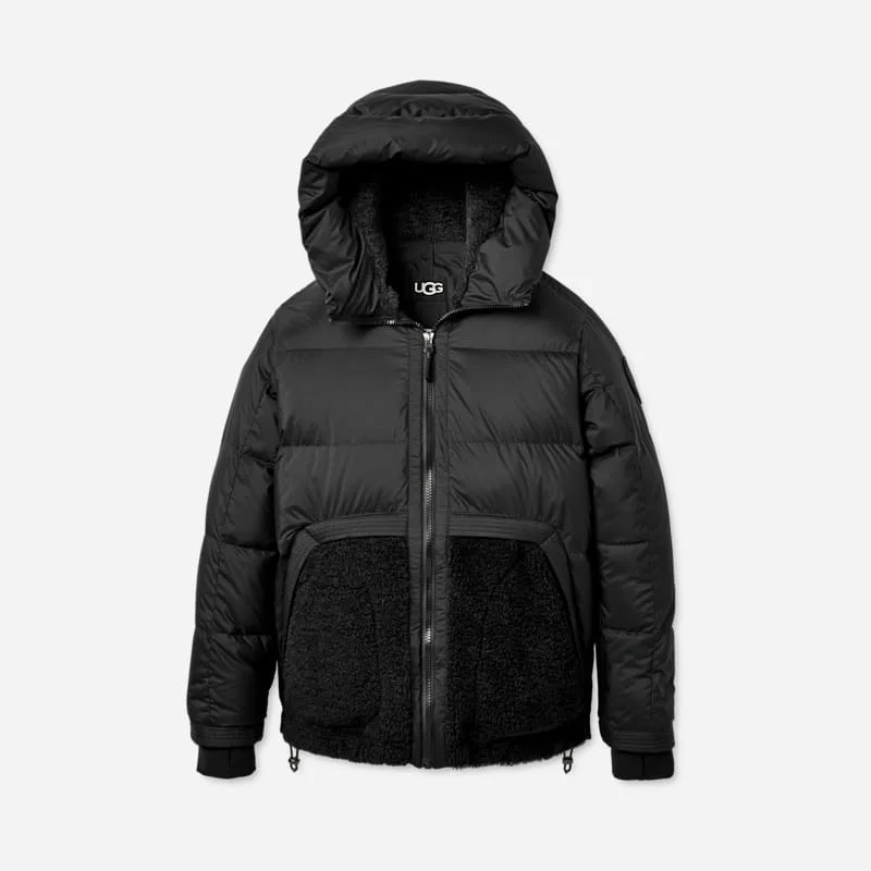 ® Men's MetroPeak Down Puffer Jacket Polyester in Black - 1