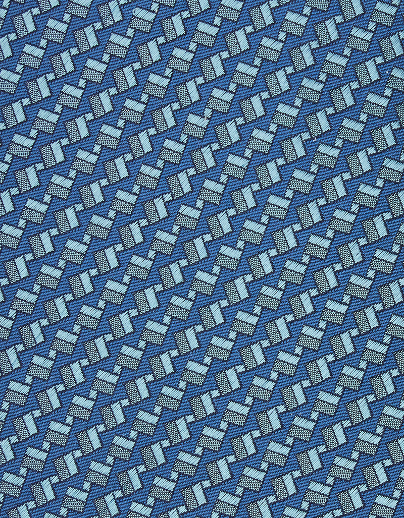 Canali TEAL SILK TIE, GEOMETRIC PATTERN outlook