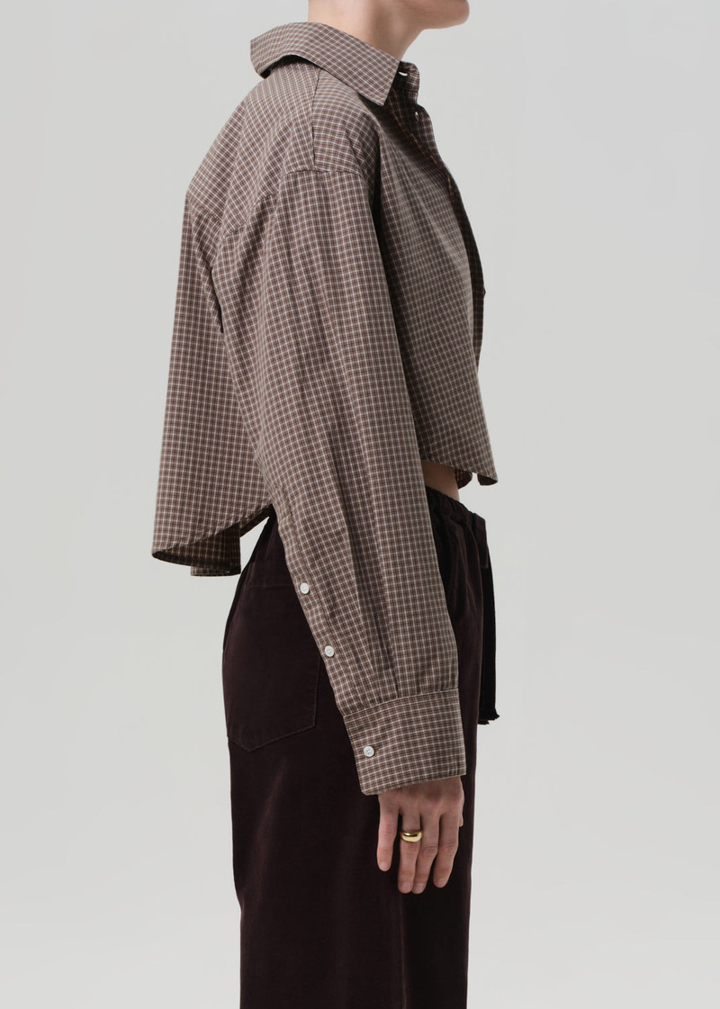 Ana Cropped Shirt In Heritage Plaid 4