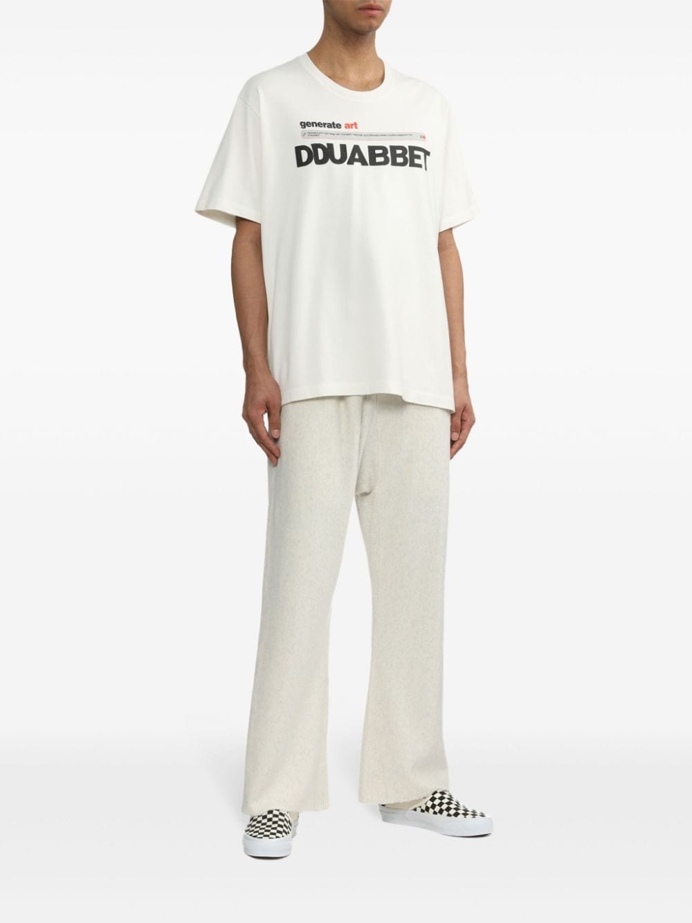 text-print cotton T-shirt - 2
