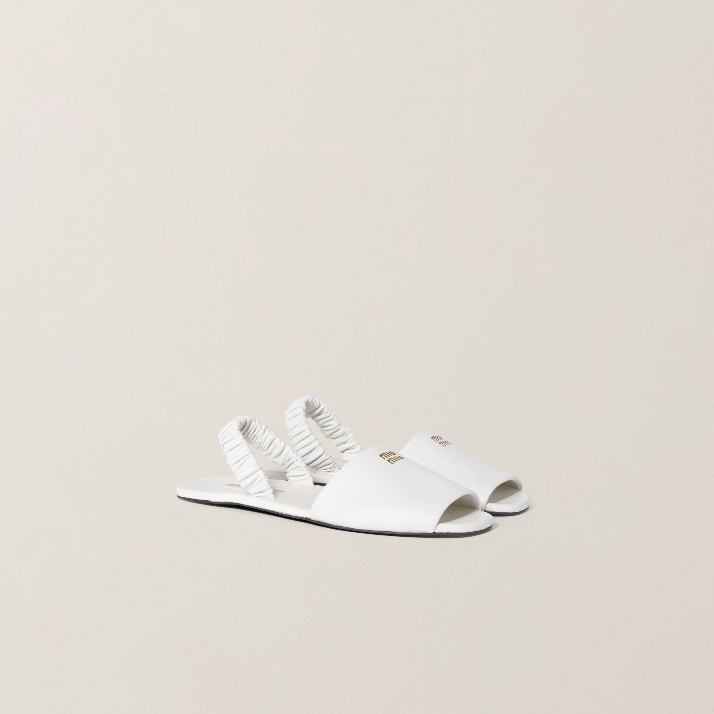 Ruches nappa leather sandals - 1