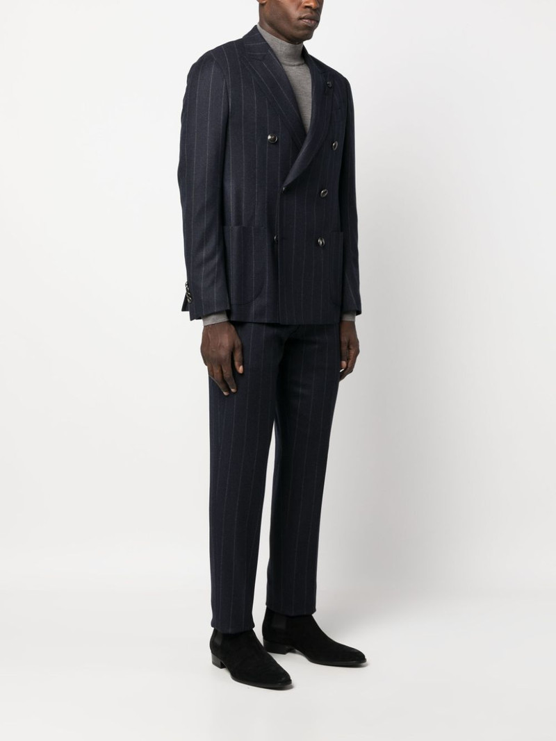 double-breasted pinstripe-pattern suit 3