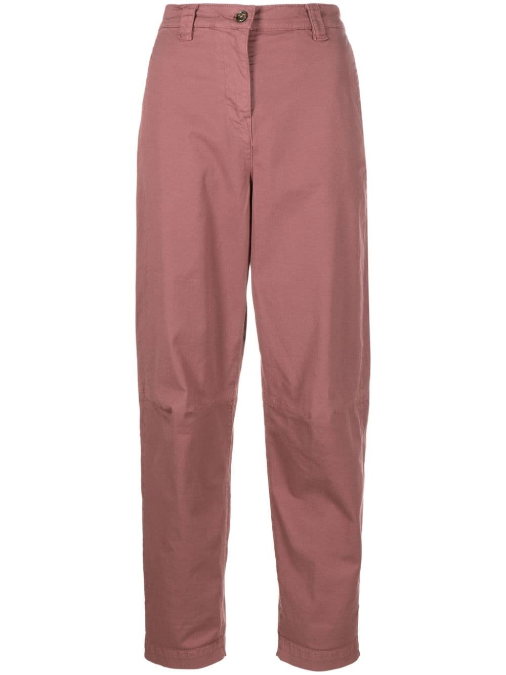 high-waisted tapered-leg trousers - 1