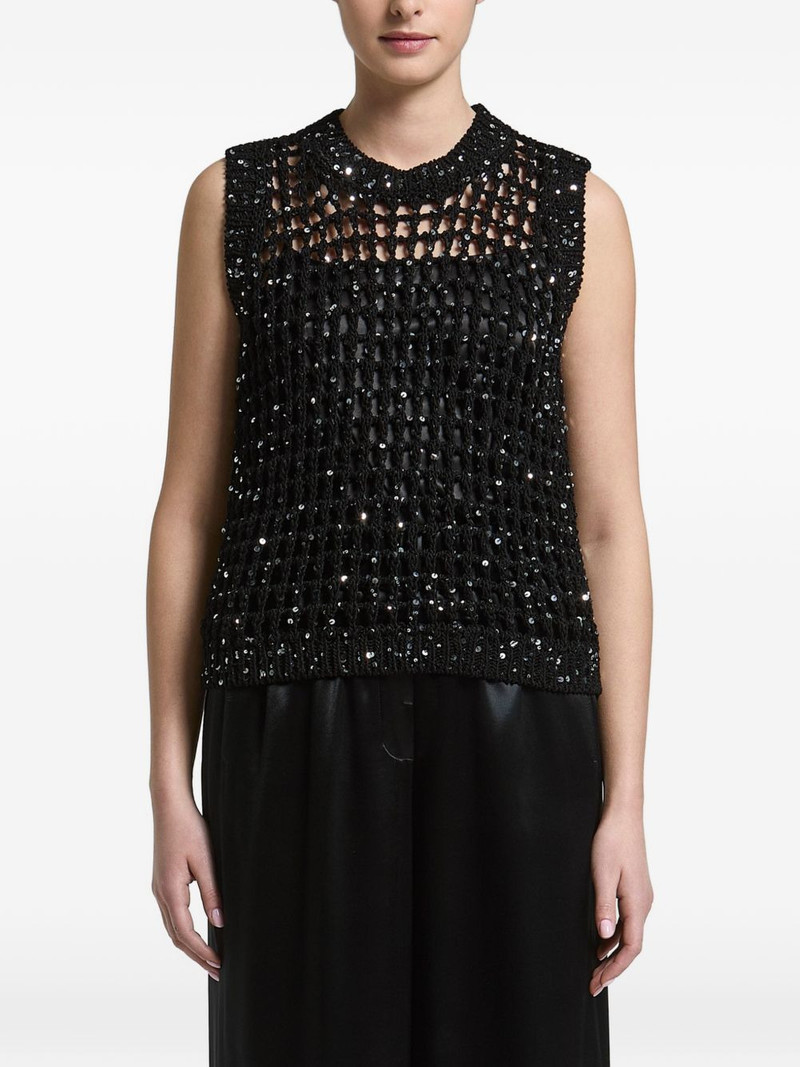 sequin-embellished vest 1