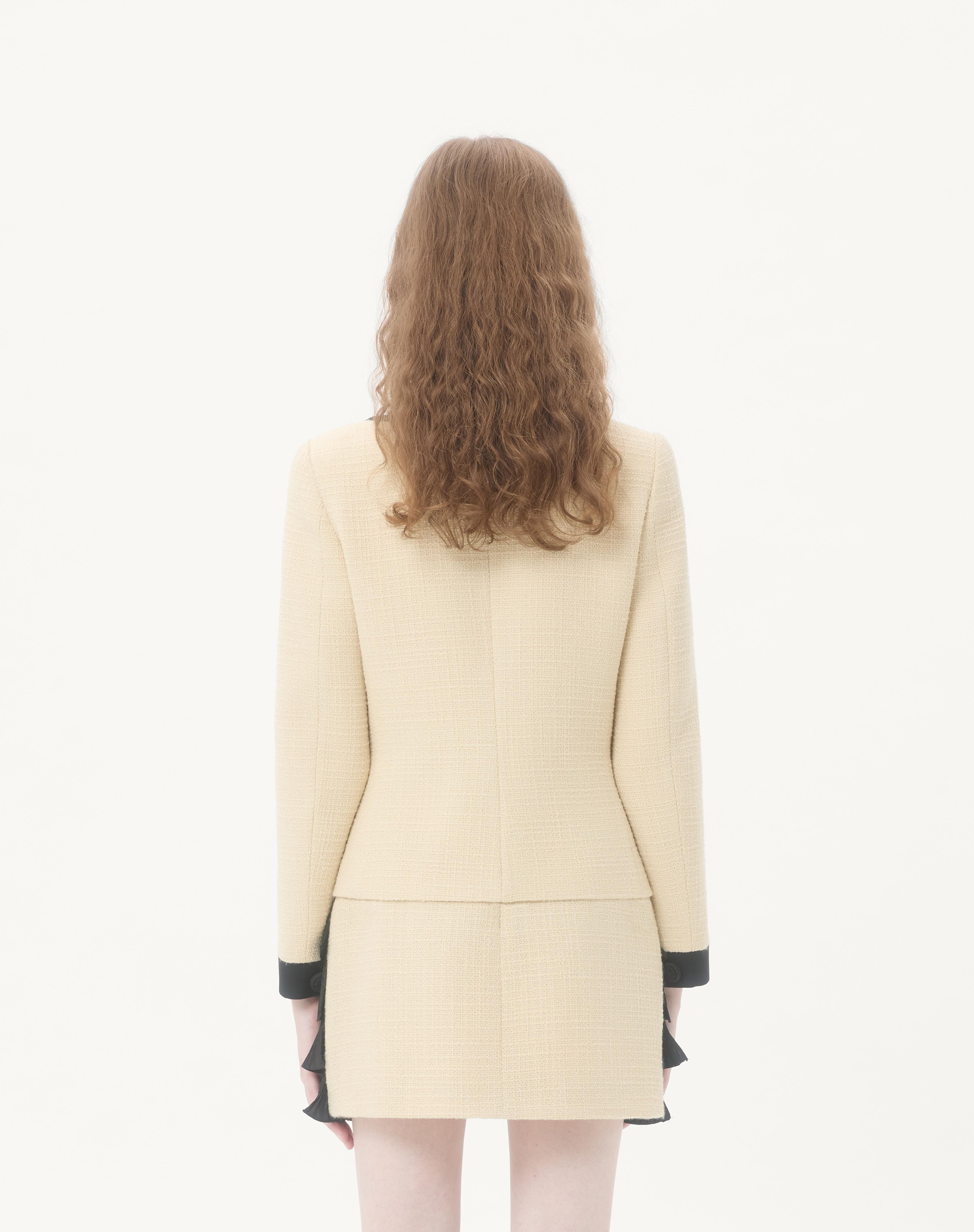 PLAIN WOOL TWEED JACKET - 7
