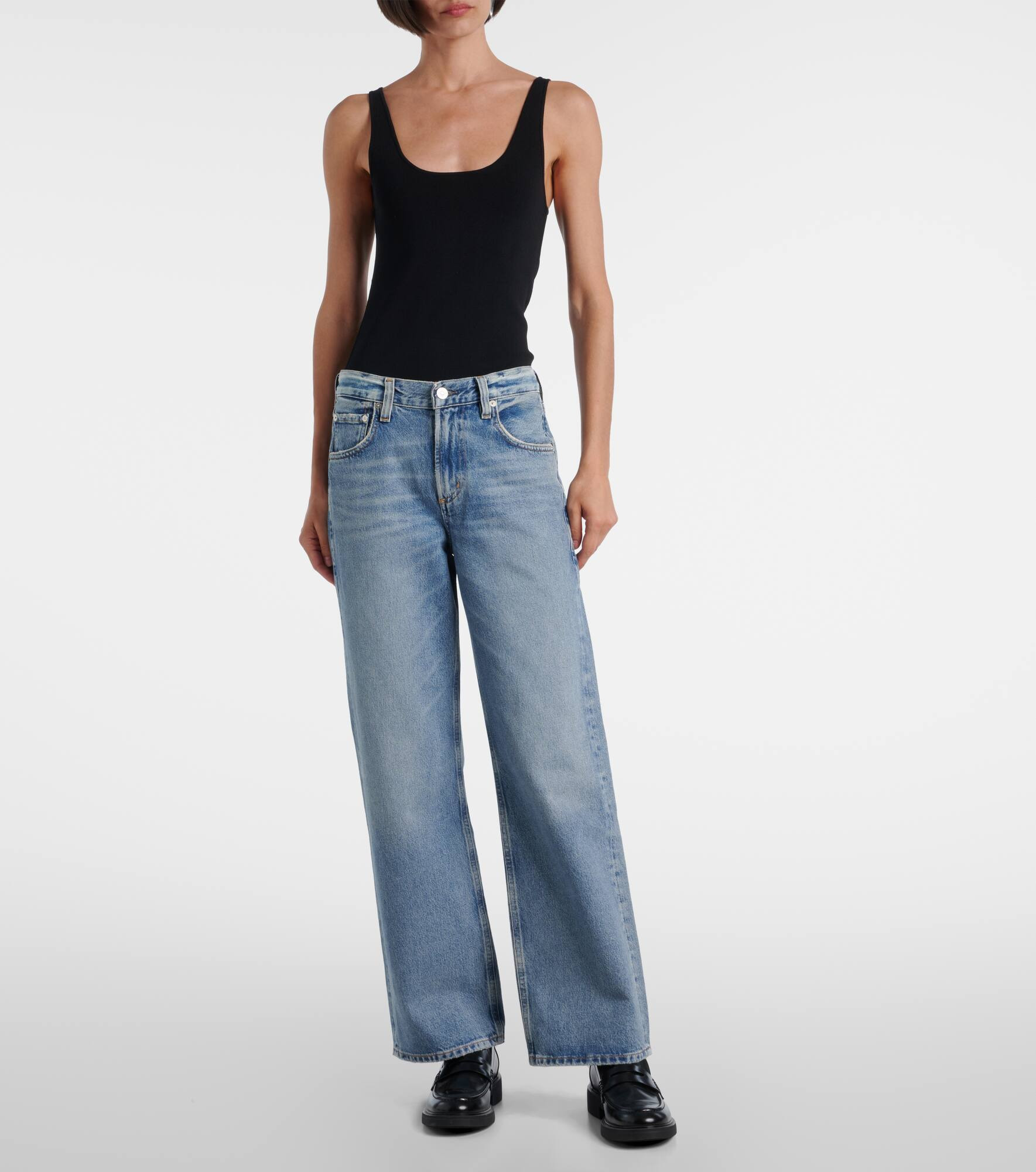 Lindz low-rise straight jeans - 7
