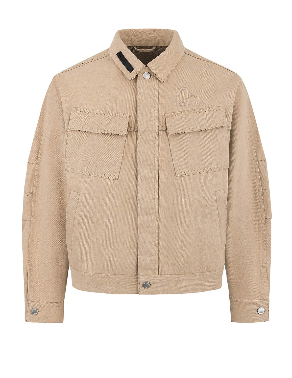 Two Tone Distressed Relax Fit Trucker Jacket - 12