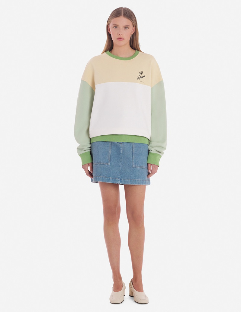 CAFE KITSUNE COLORBLOCK RELAX SWEATSHIRT 3